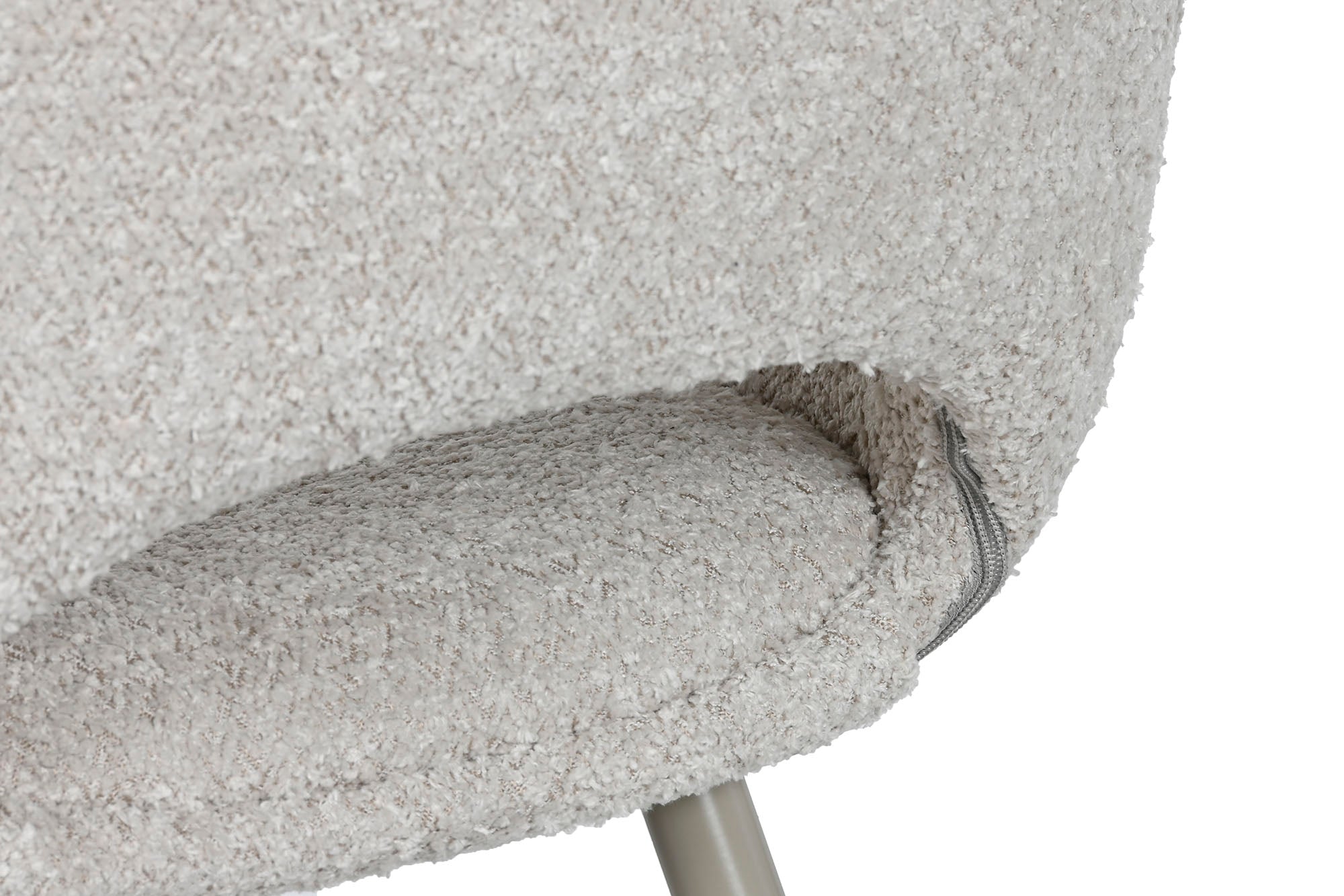 Taburete Poliester Metal 49X55X100 Bucle Beige