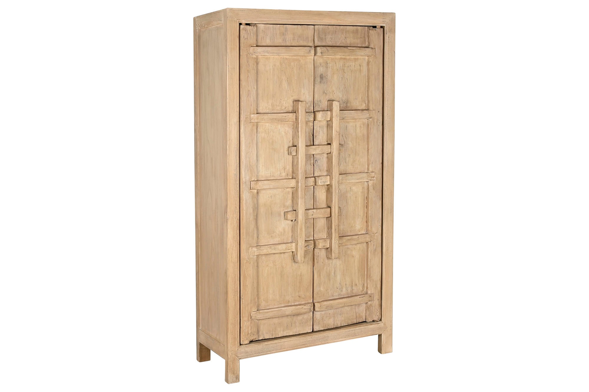 Solid Elm Wardrobe 115X48X210 Natural Natural
