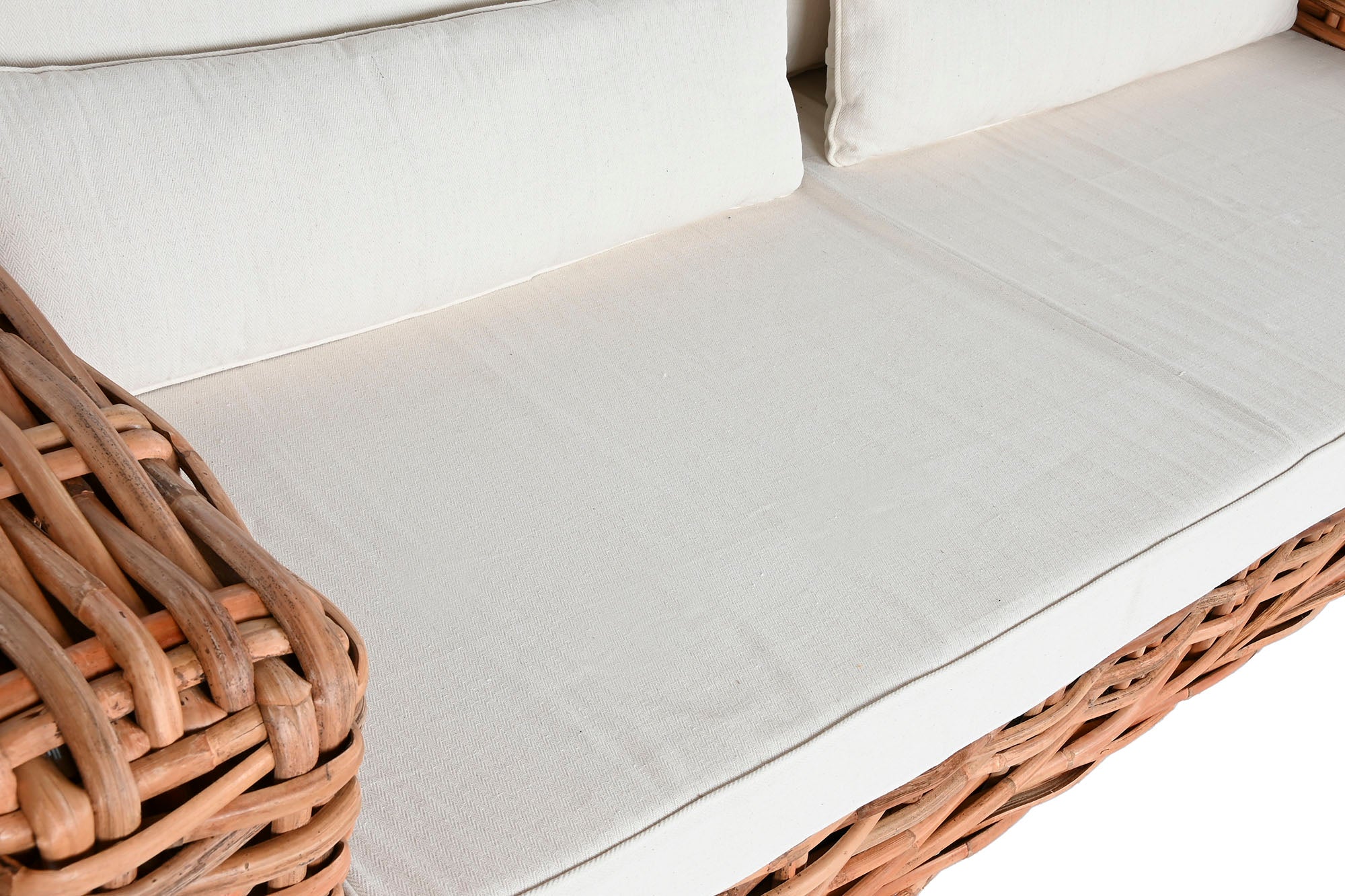 Sofa Set 4 Ratan 220X98X64 Incluye Cojines Natural