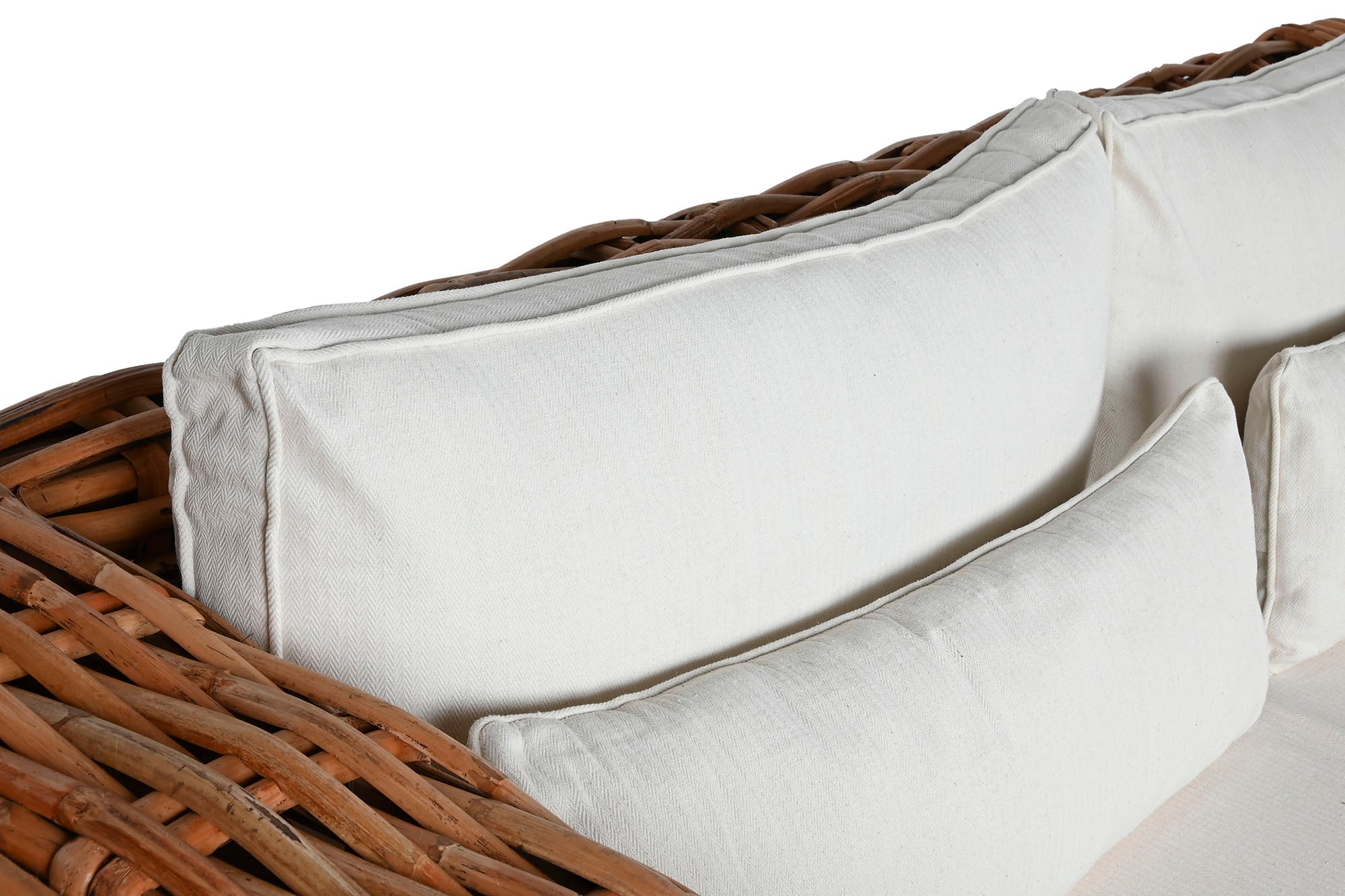 Sofa Set 4 Ratan 220X98X64 Incluye Cojines Natural