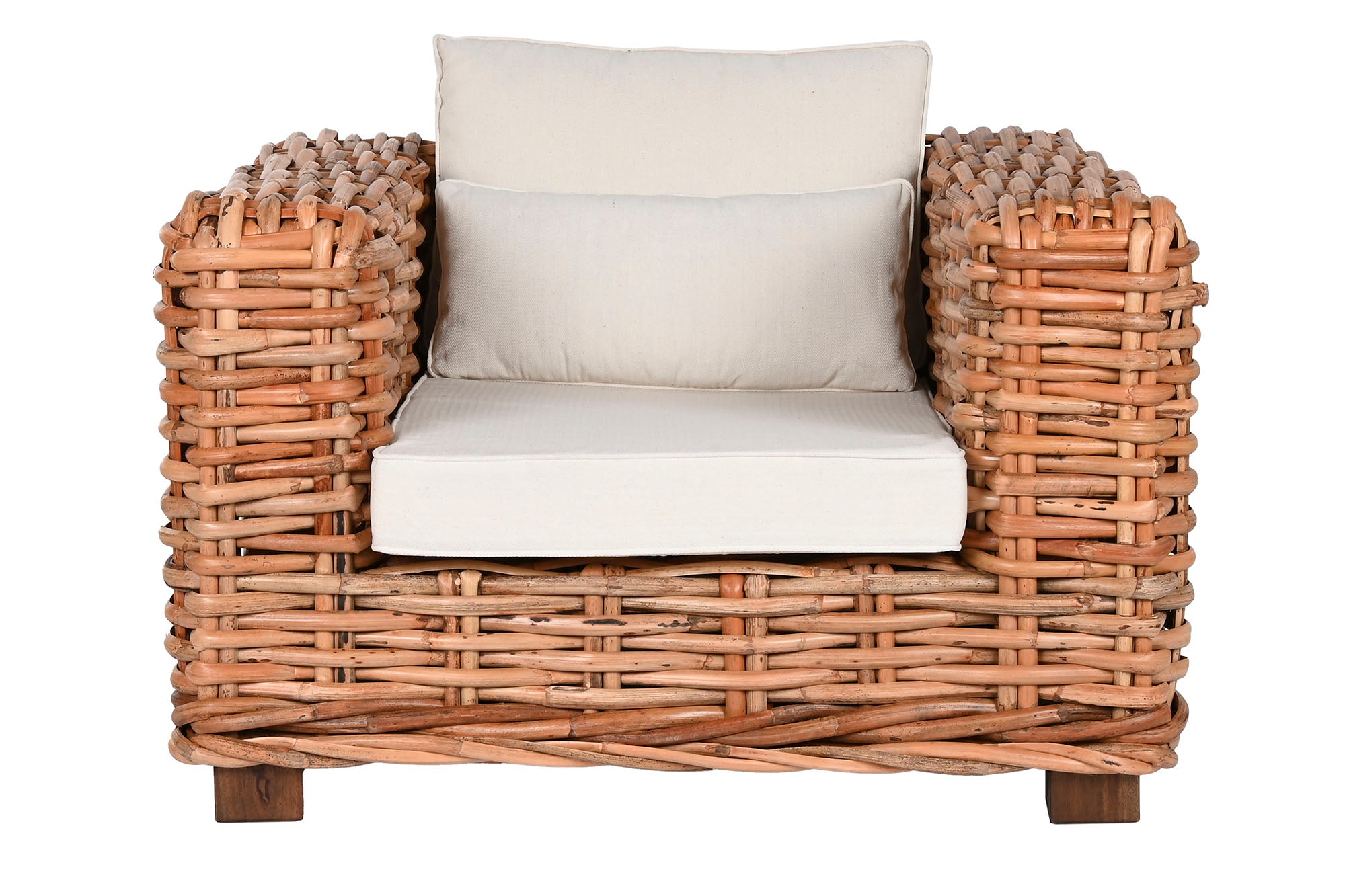 Sofa Set 4 Rattan 220X98X64 Includes Cushions Natural