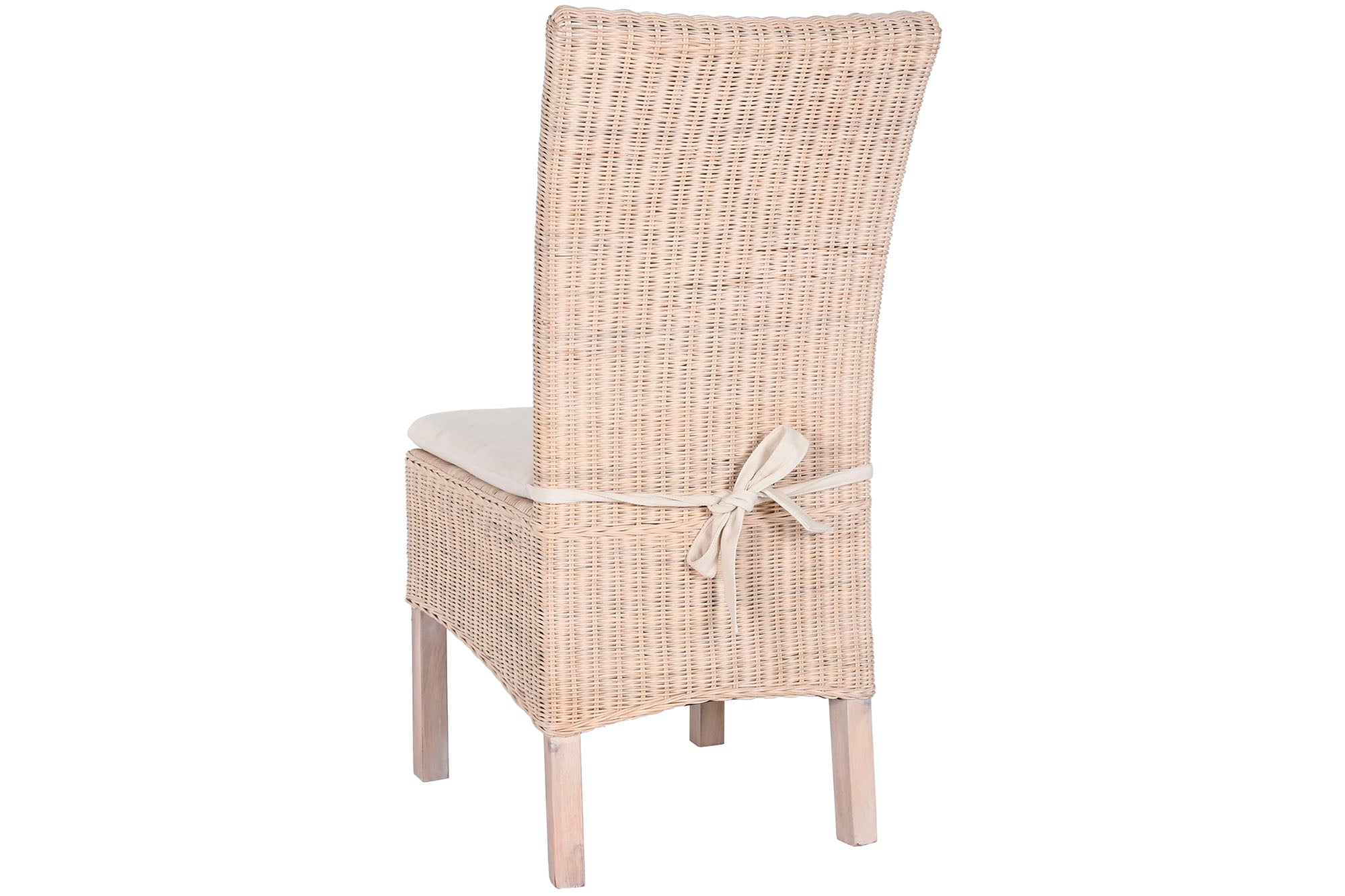 Silla Mimbre Mango 50X55X100 Con Cojin Blanco