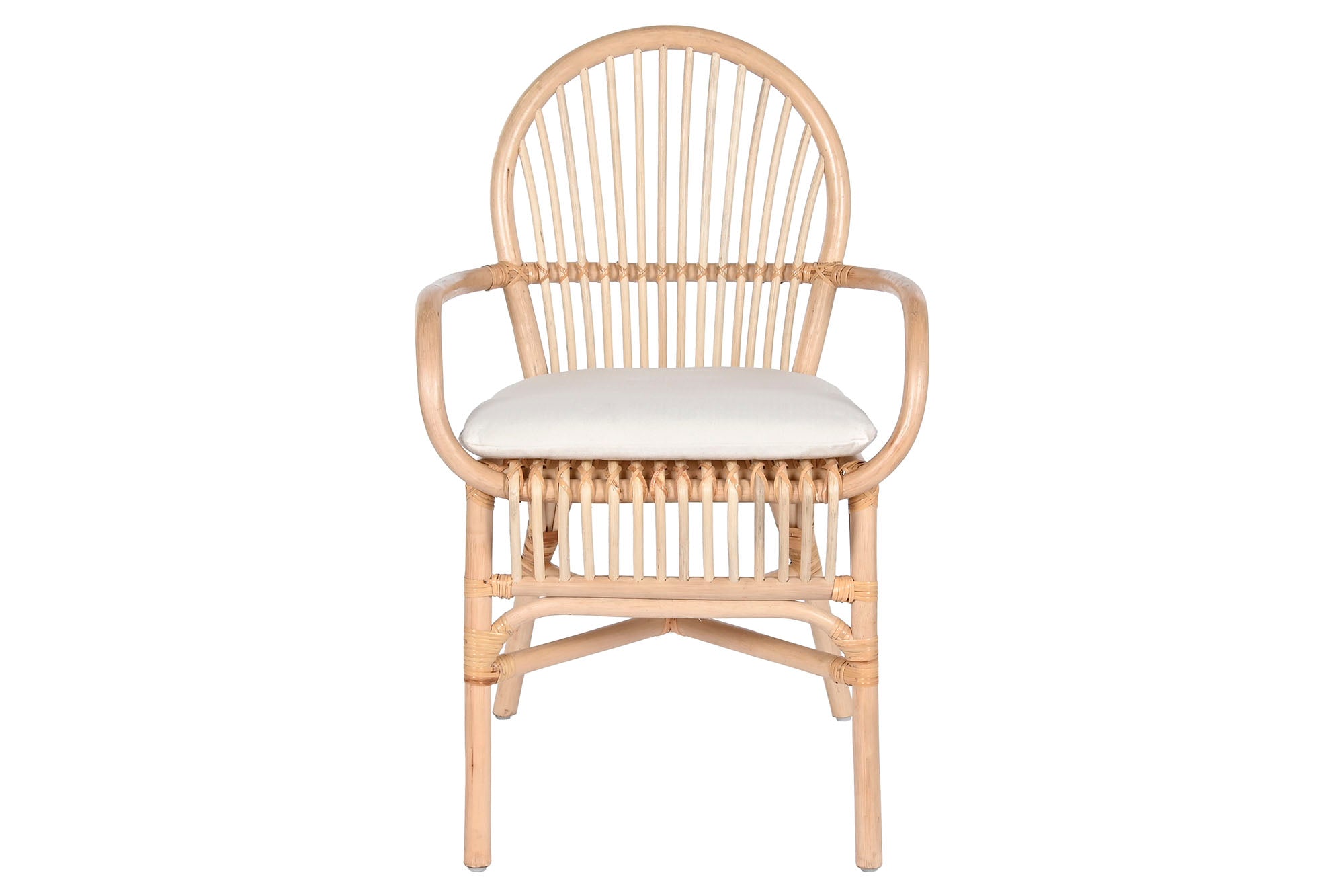 Cadeira de vime 57x60x90 com almofada natural