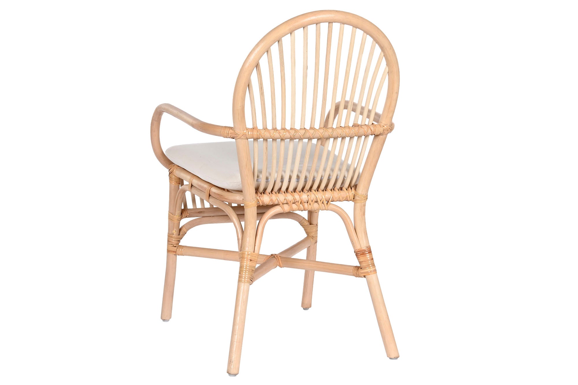 Cadeira de vime 57x60x90 com almofada natural