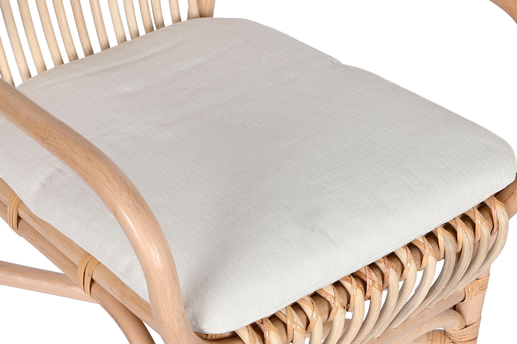 Cadeira de vime 57x60x90 com almofada natural