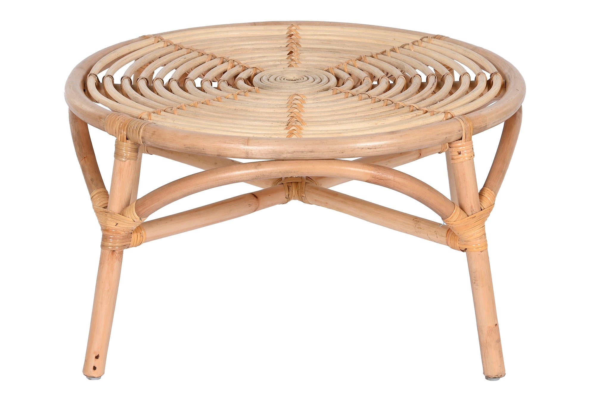 Rattan Side Table 65x65x36 Natural