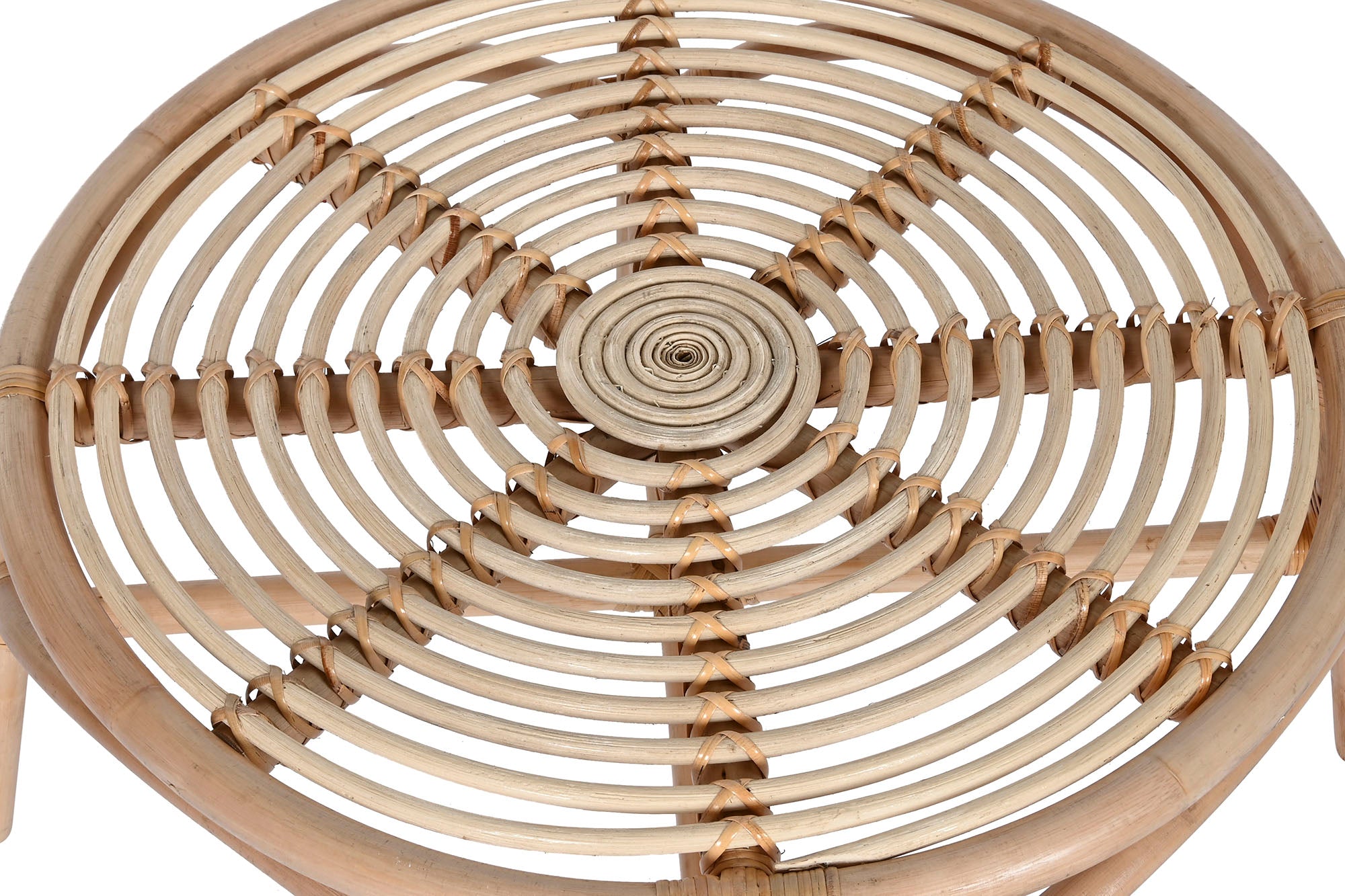 Rattan Side Table 65x65x36 Natural