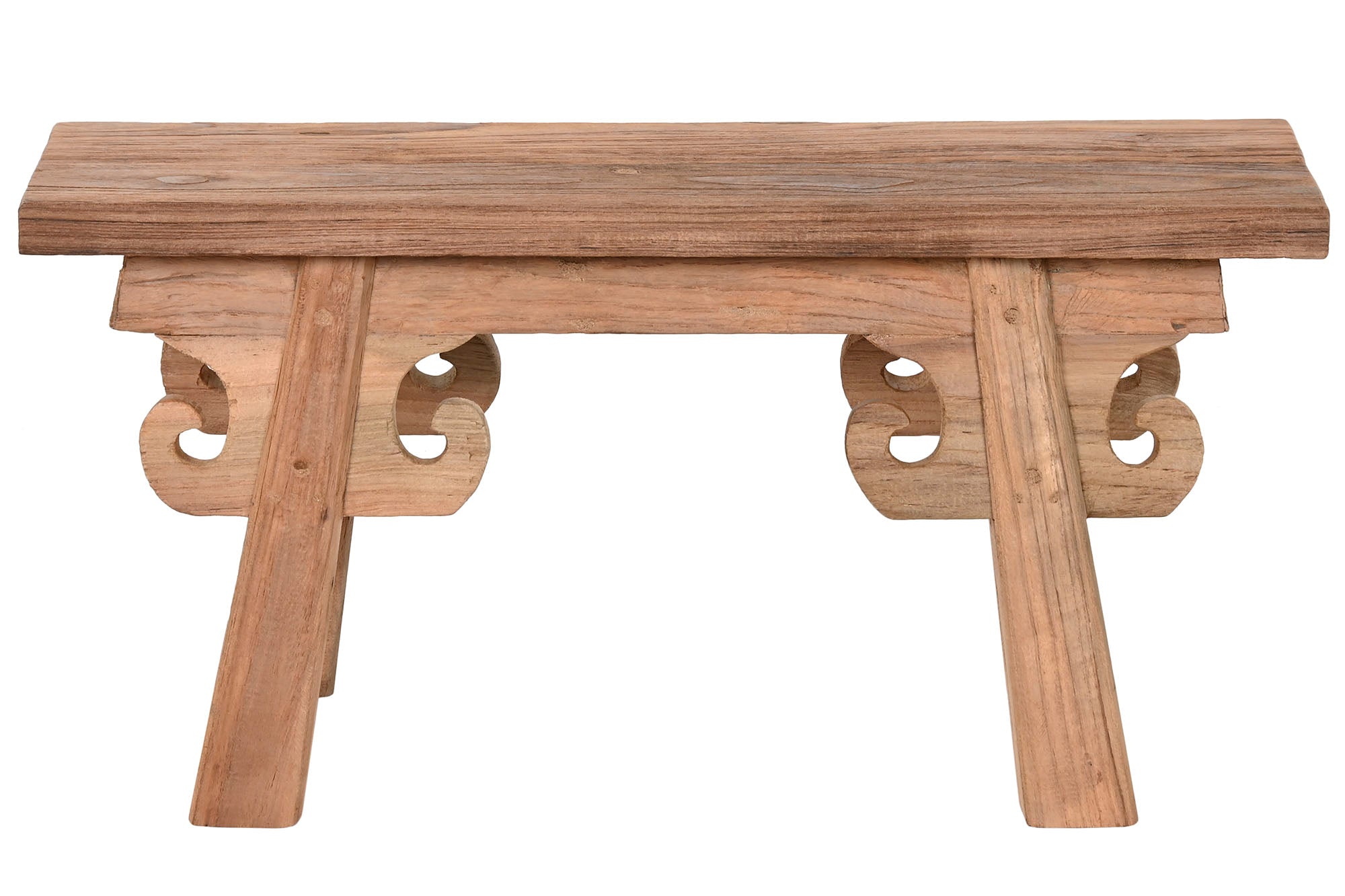 Recycled Teak Stool 65x17x32 Carved