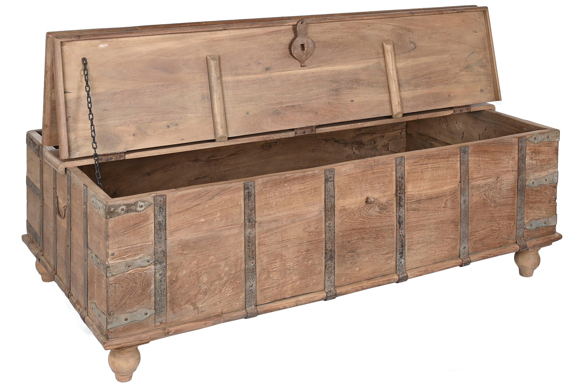 Mesa de centro de teca 158x85x54 peça única sortida