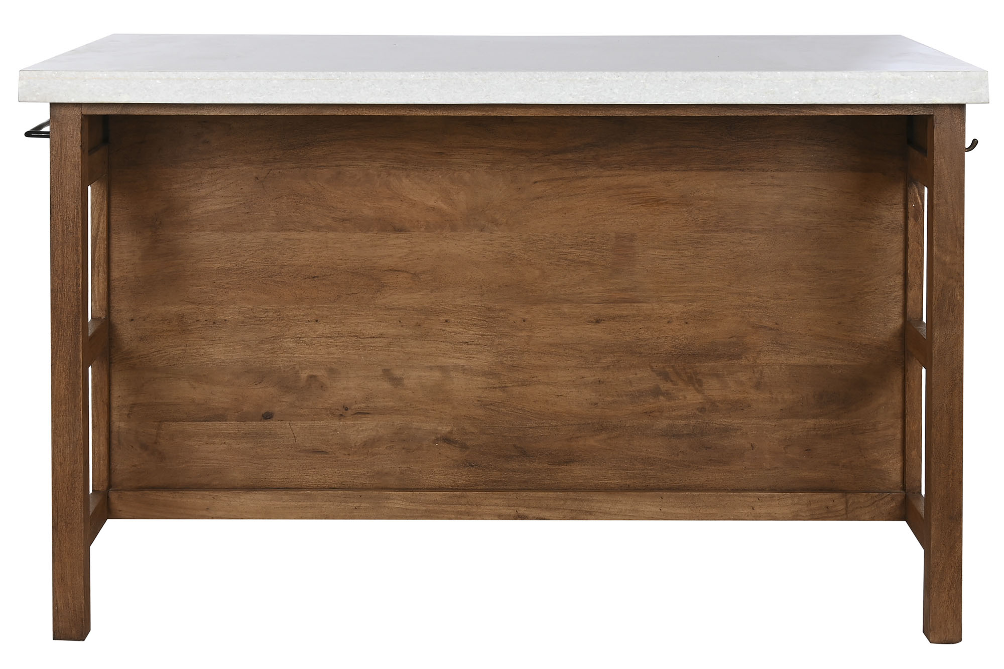 Kitchen Island Wood Marble 147X77X92 2 Drawers