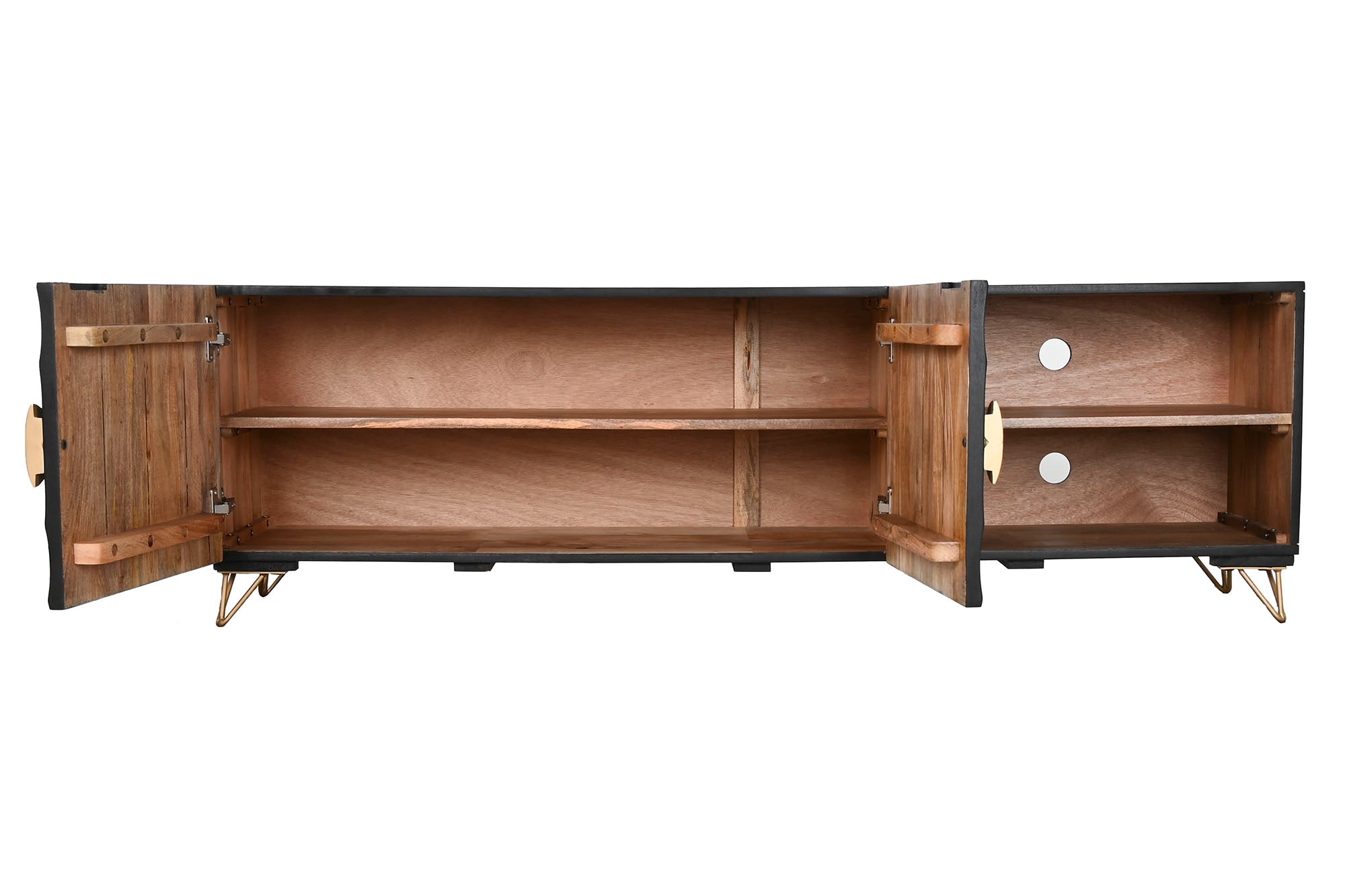 Mueble Tv Mango Metal 160X40X50 Mandala Negro