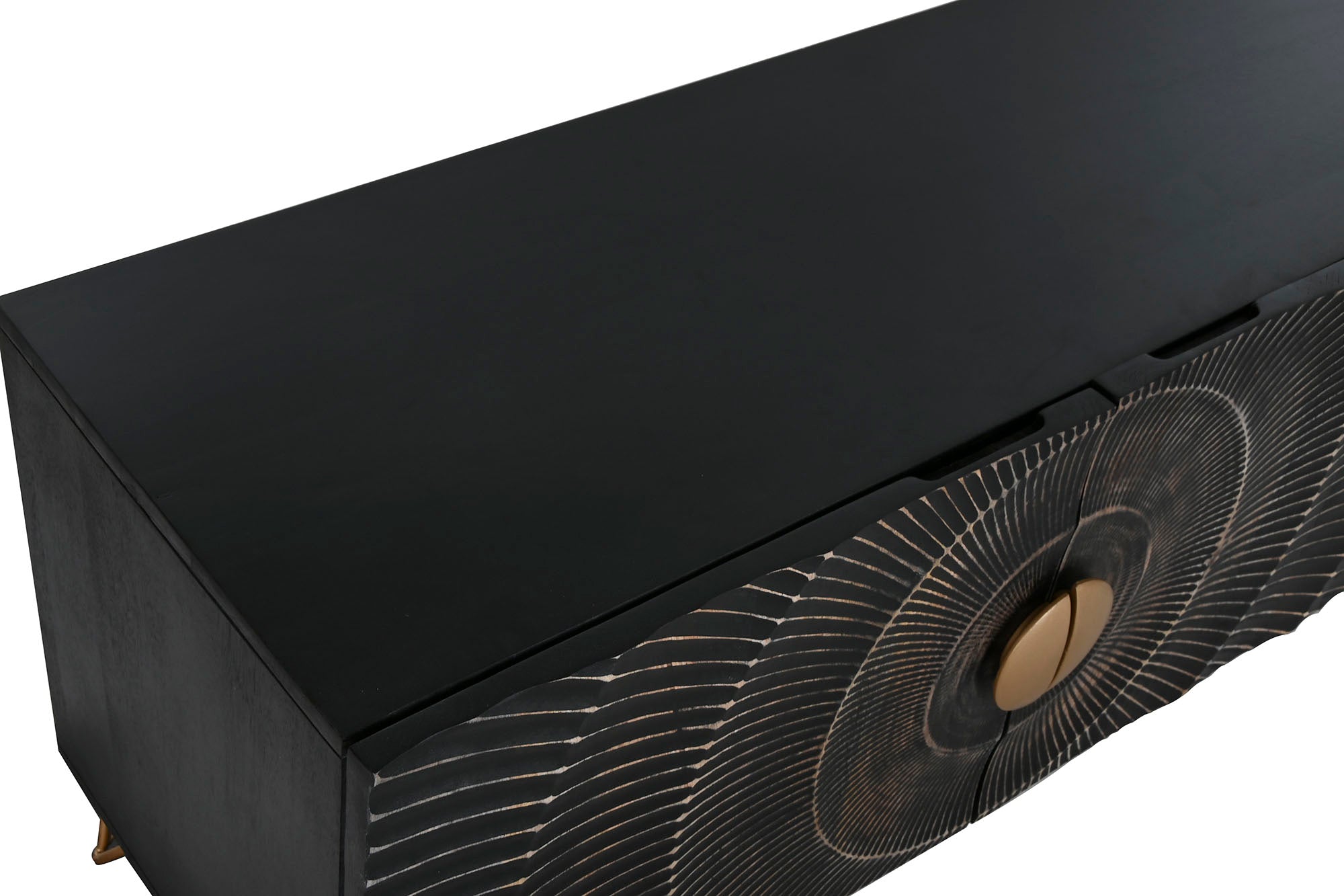 Mueble Tv Mango Metal 160X40X50 Mandala Negro