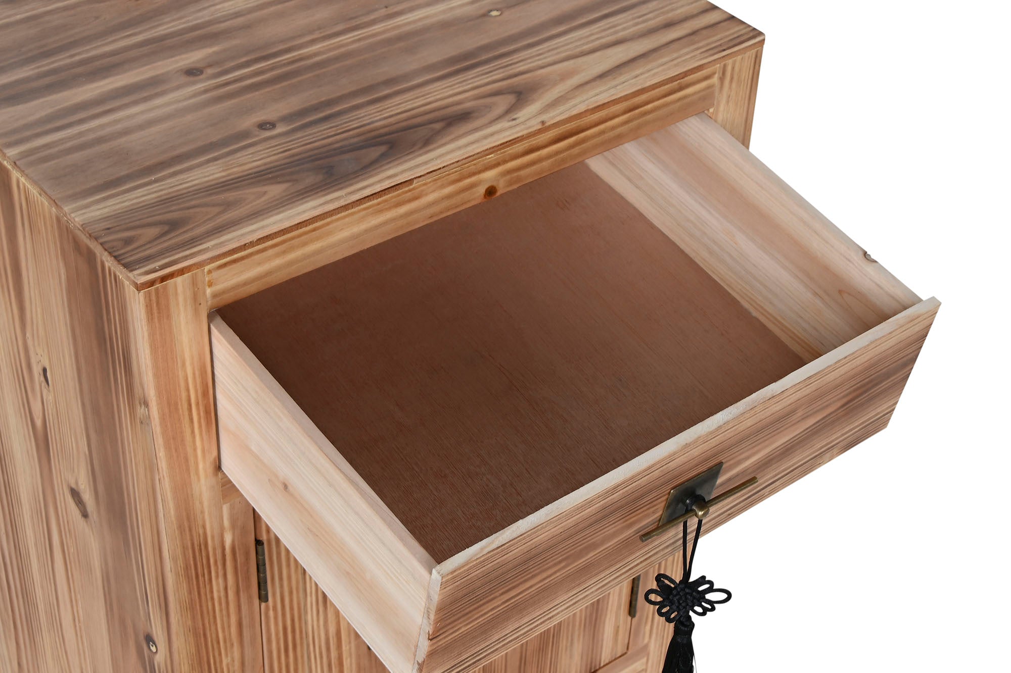 Mesita De Noche Abeto Mdf 45X34X66 Oriental