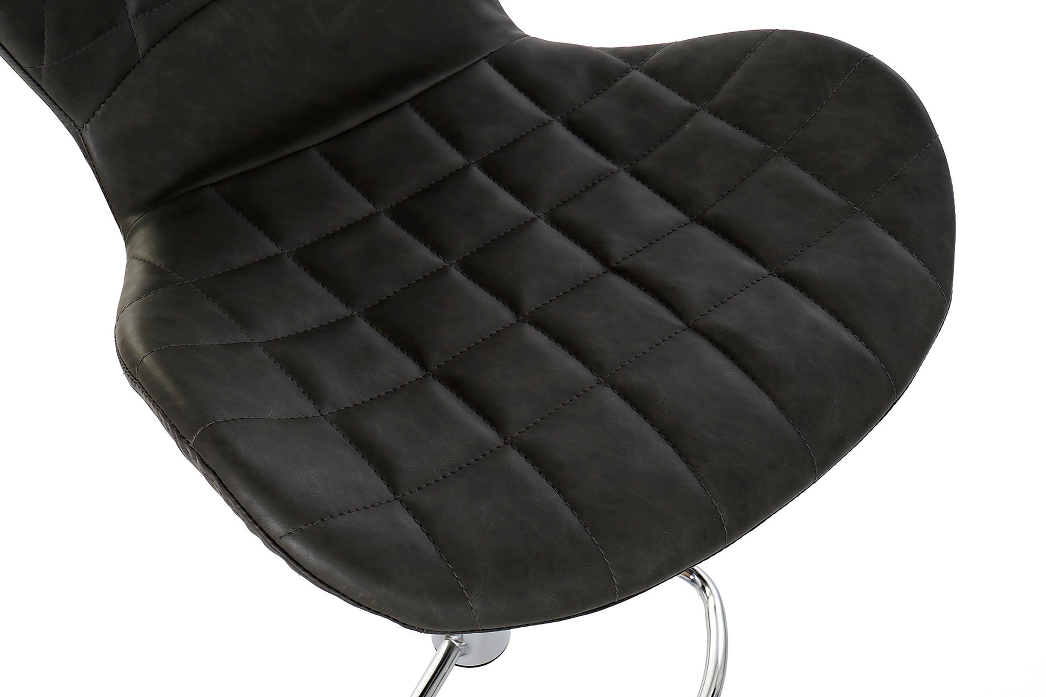 Pu Metal Stool 47X50X110 110Cm Dark Grey