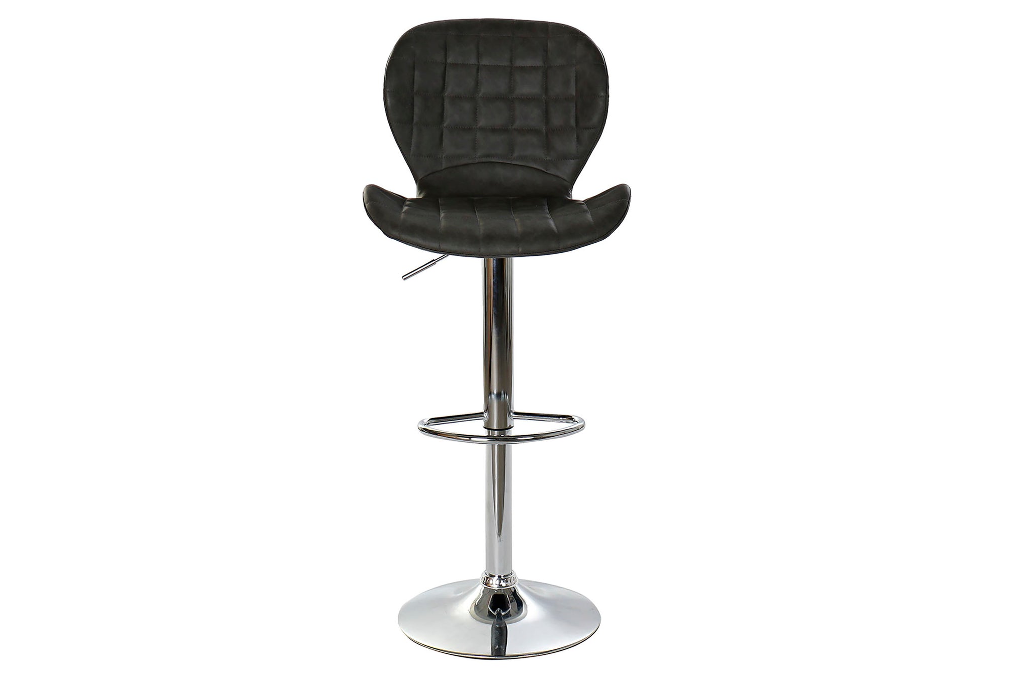 Pu Metal Stool 47X50X110 110Cm Dark Grey