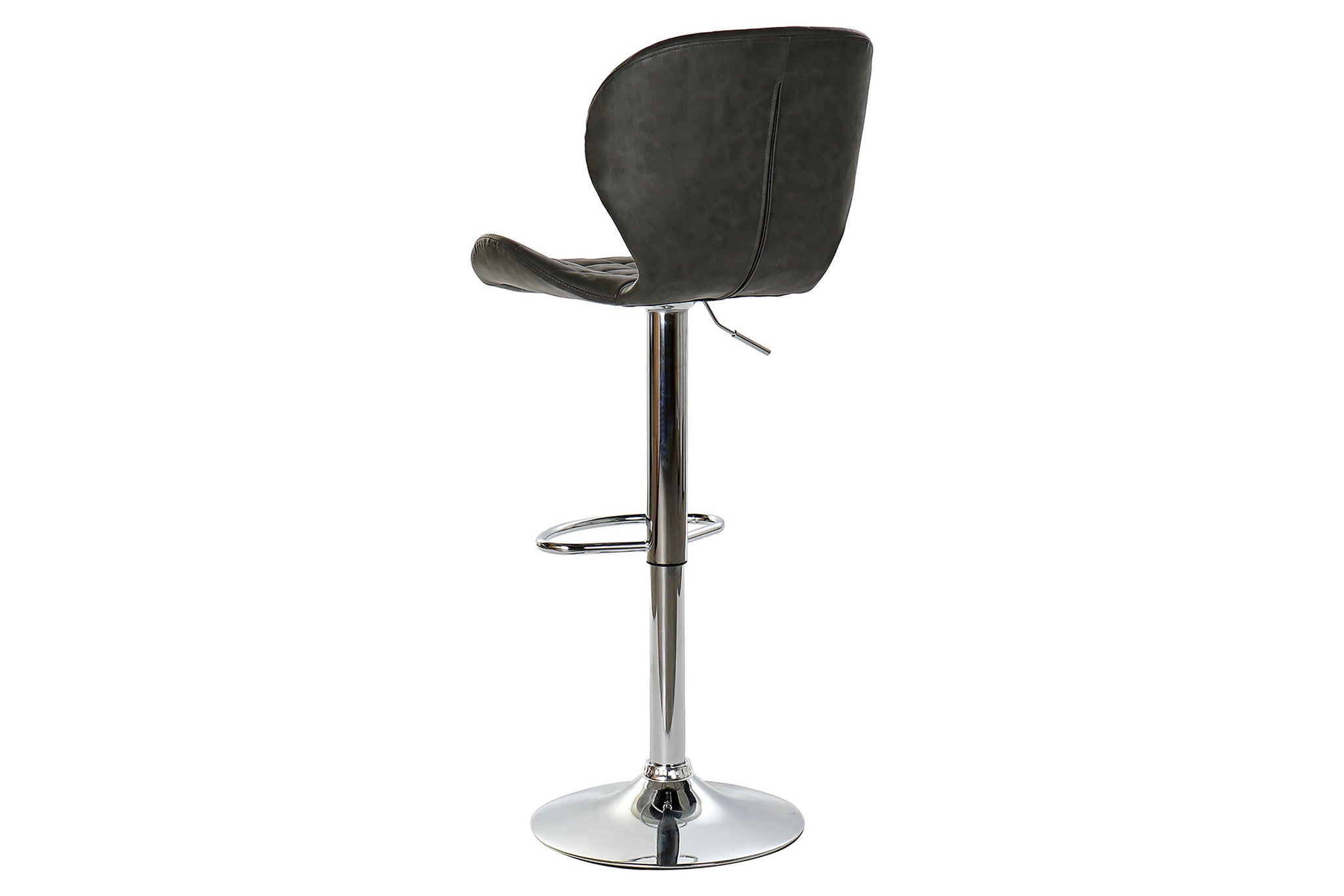 Pu Metal Stool 47X50X110 110Cm Dark Grey