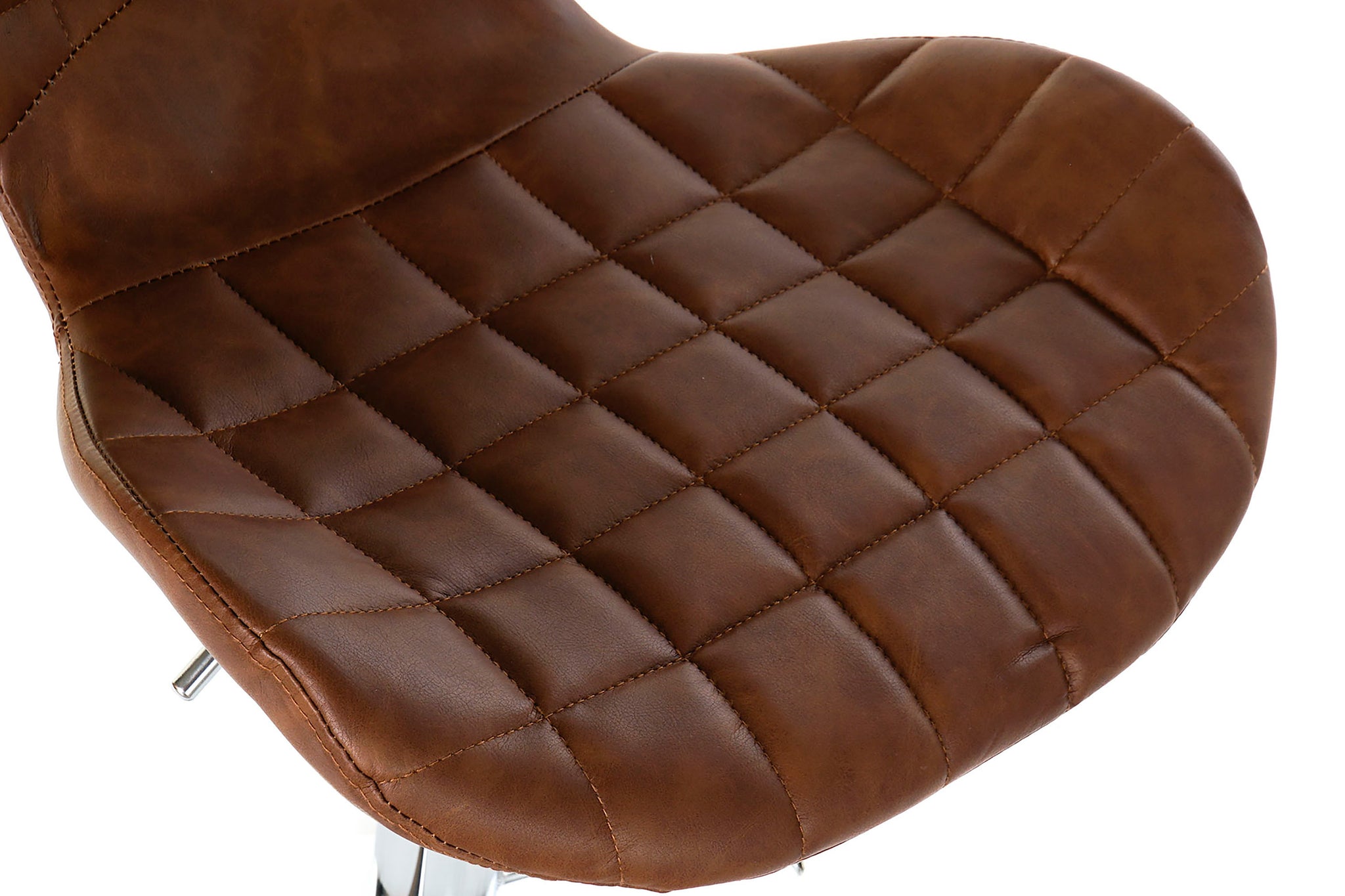 Taburete Pu Metal 47X52X89 110Cm Marron