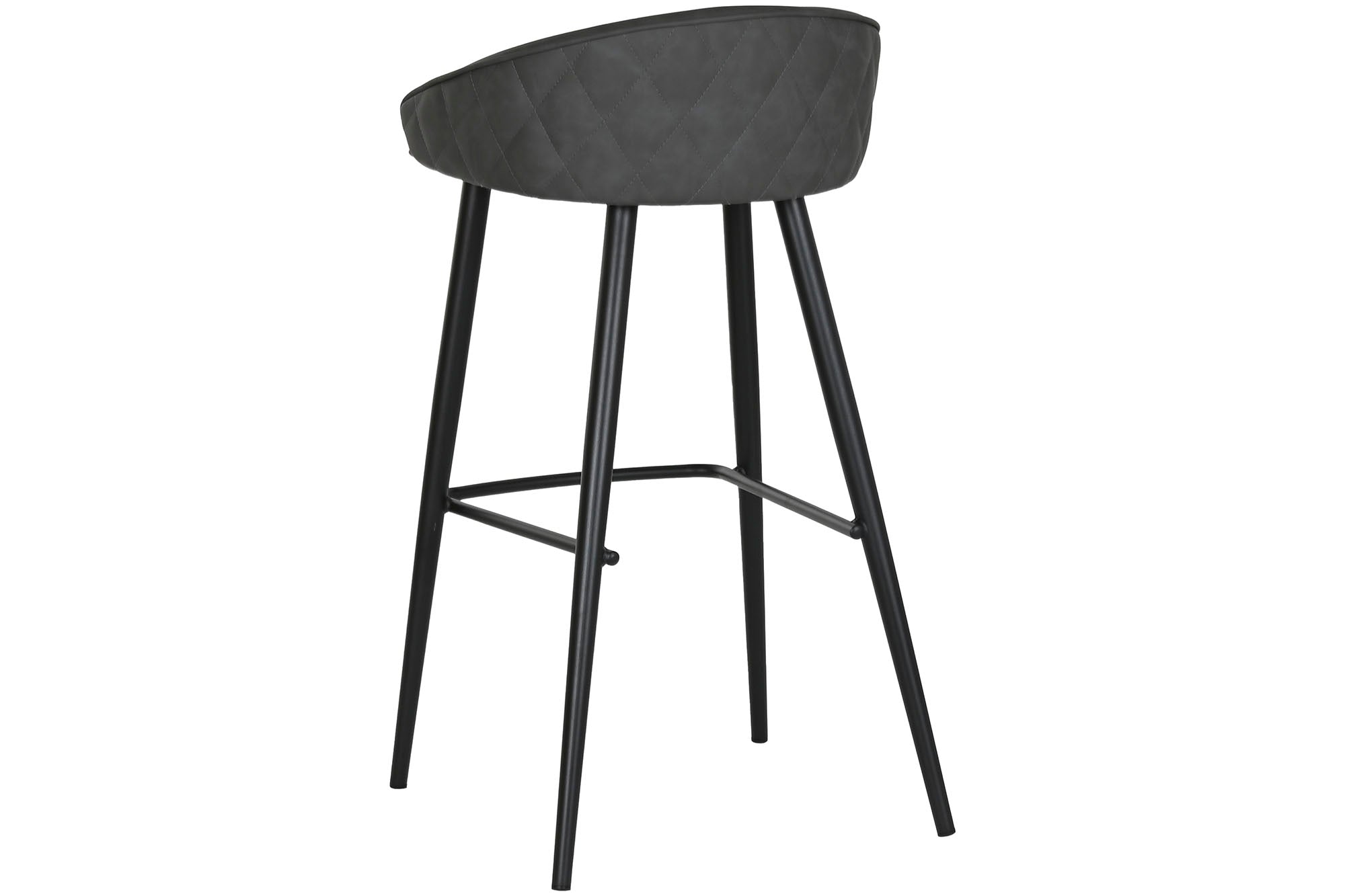 Banco de metal PU 48x47x87,5 cinza escuro