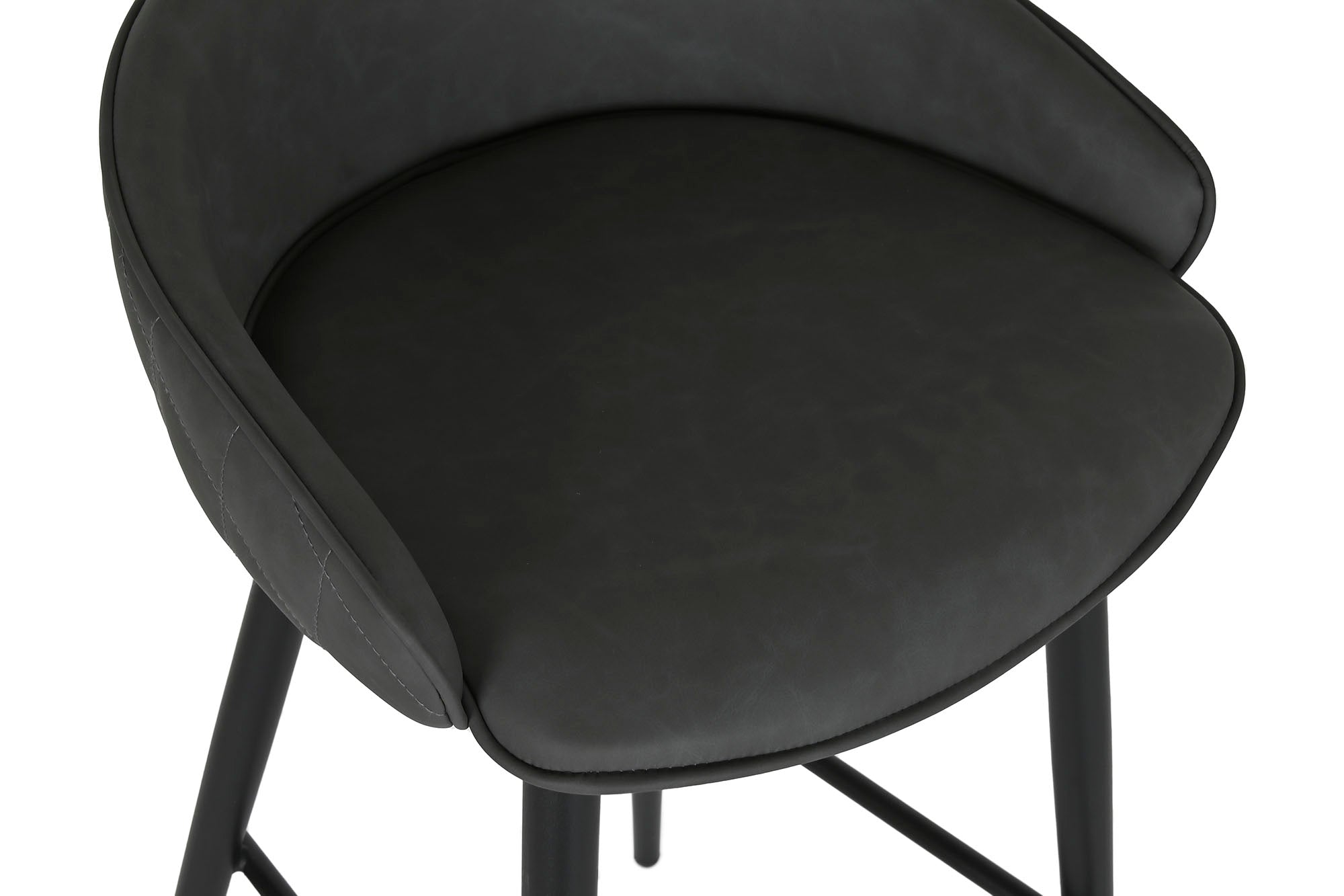 Banco de metal PU 48x47x87,5 cinza escuro