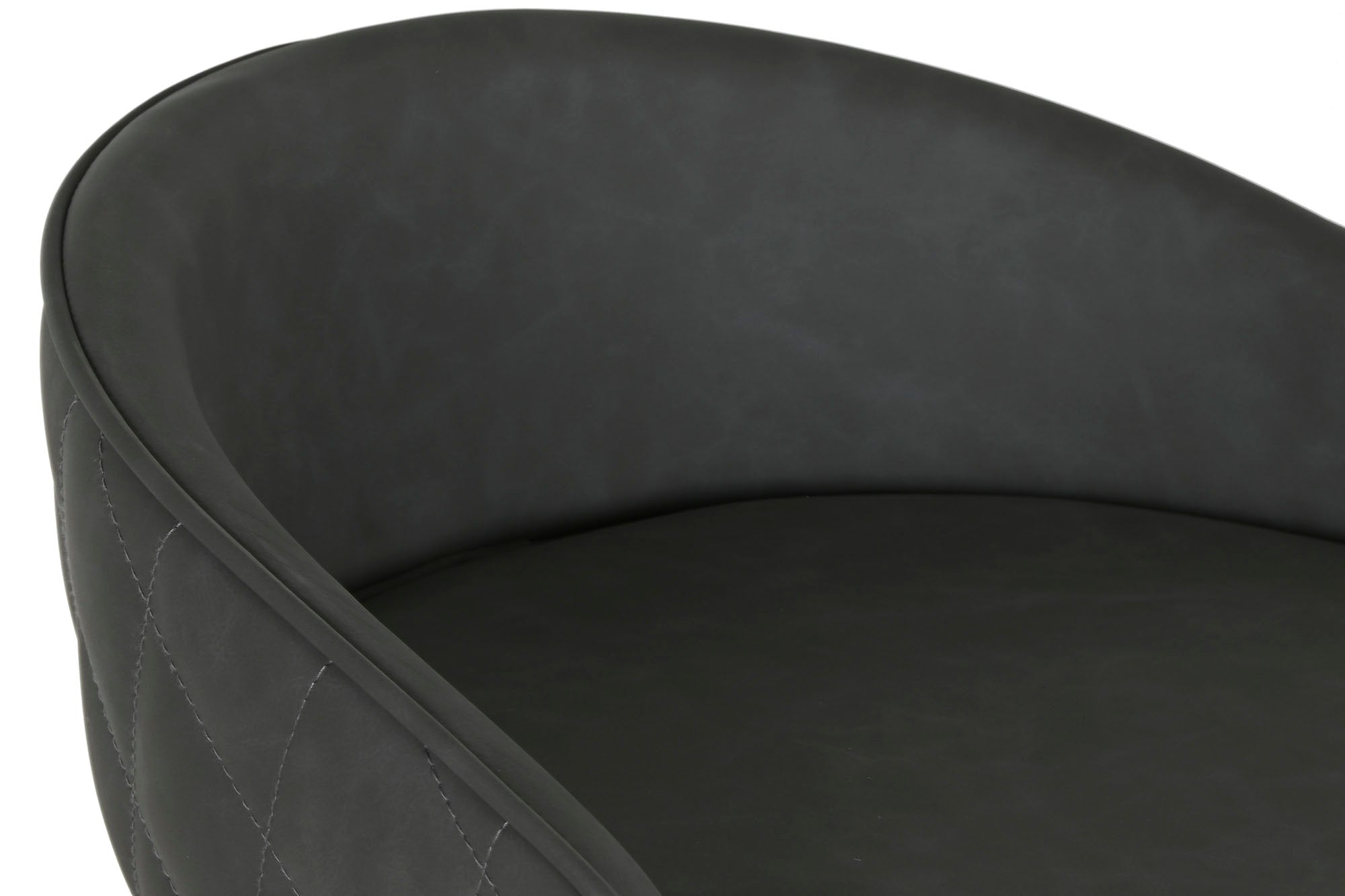 Pu Metal Stool 48X47X87.5 Dark Grey