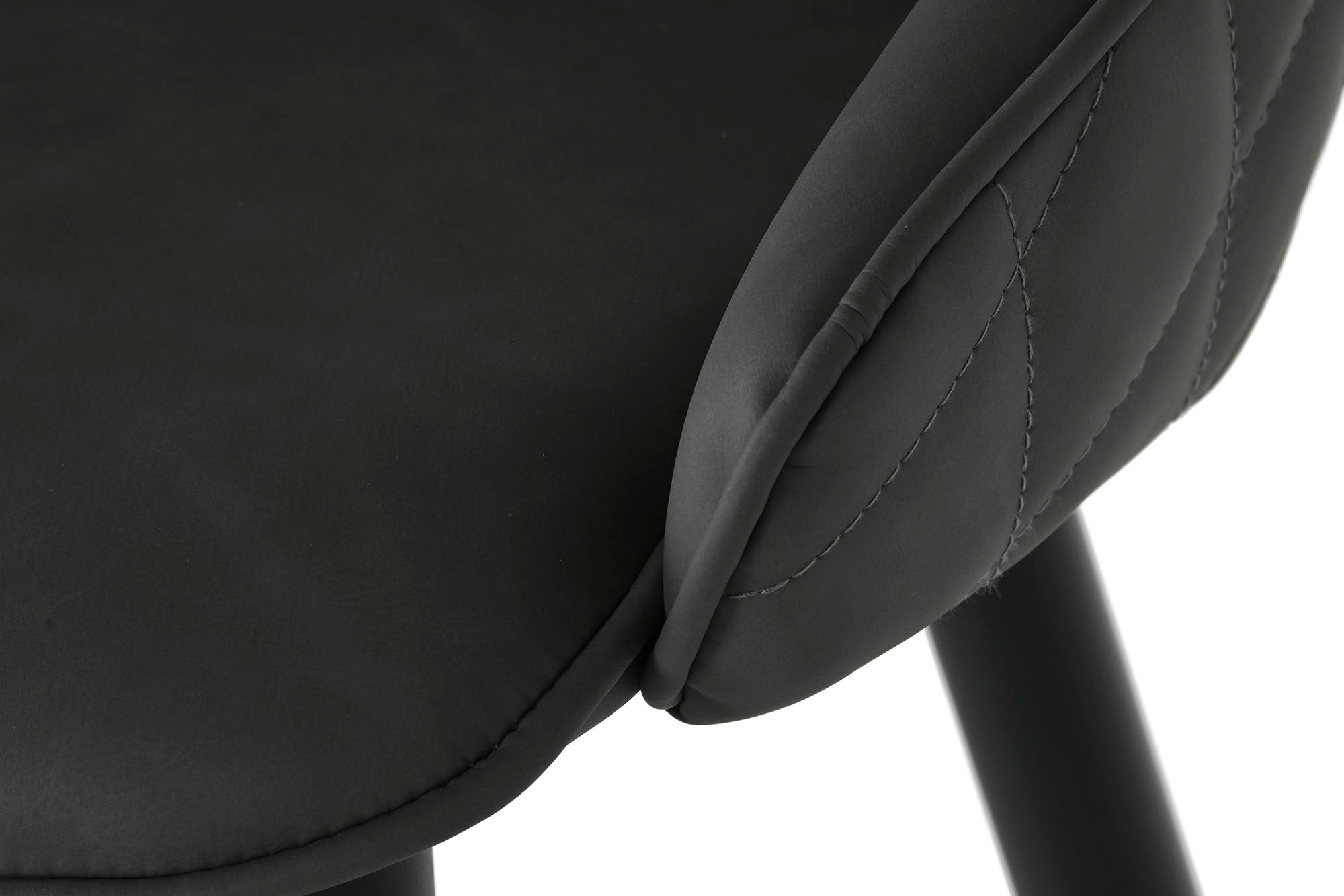 Pu Metal Stool 48X47X87.5 Dark Grey
