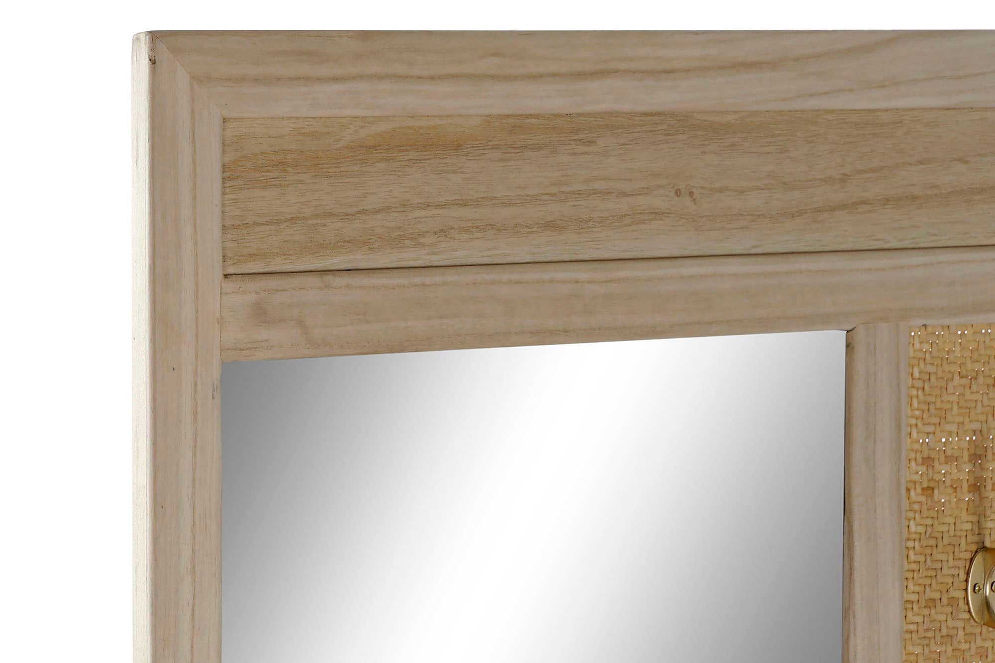 Paulownia Rattan Hallway 92X40X181 Coat Rack
