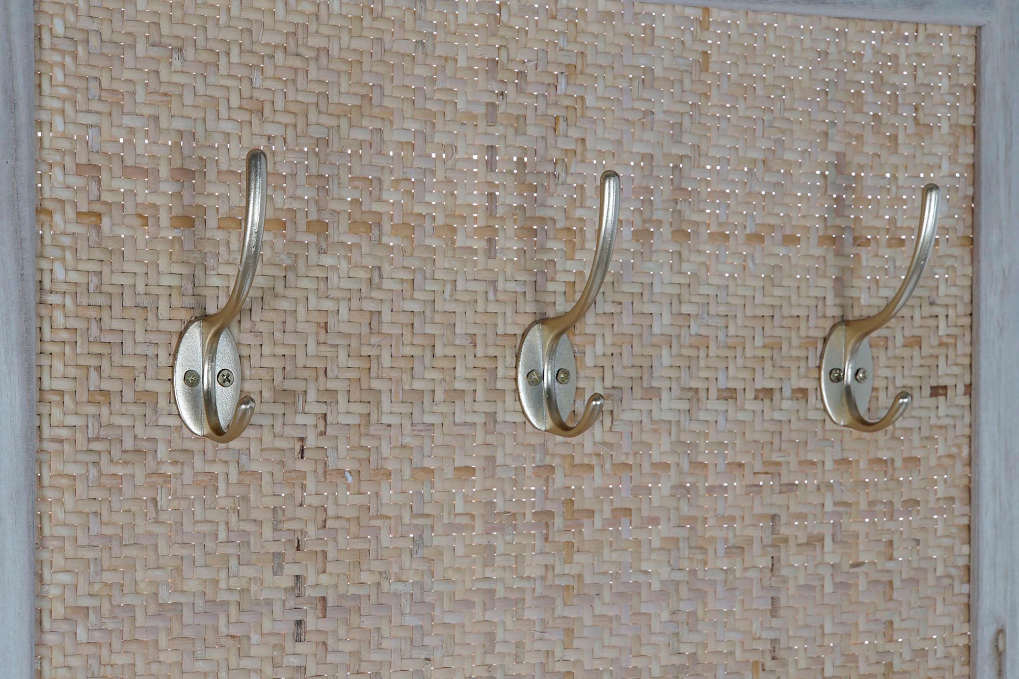 Paulownia Rattan Hallway 92X40X181 Coat Rack