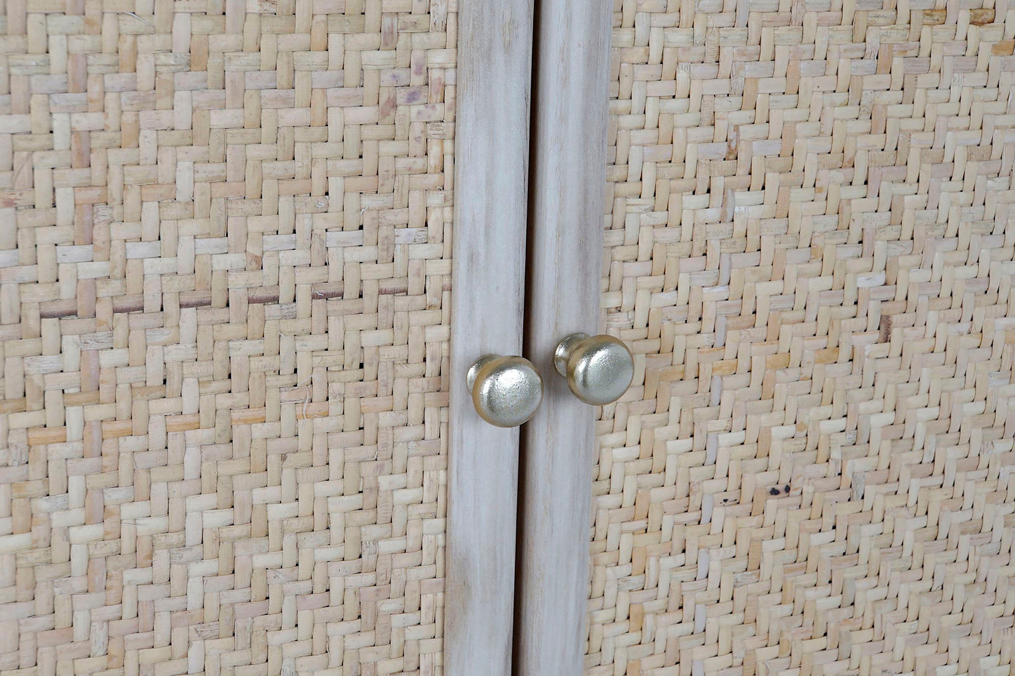 Paulownia Rattan Hallway 92X40X181 Coat Rack