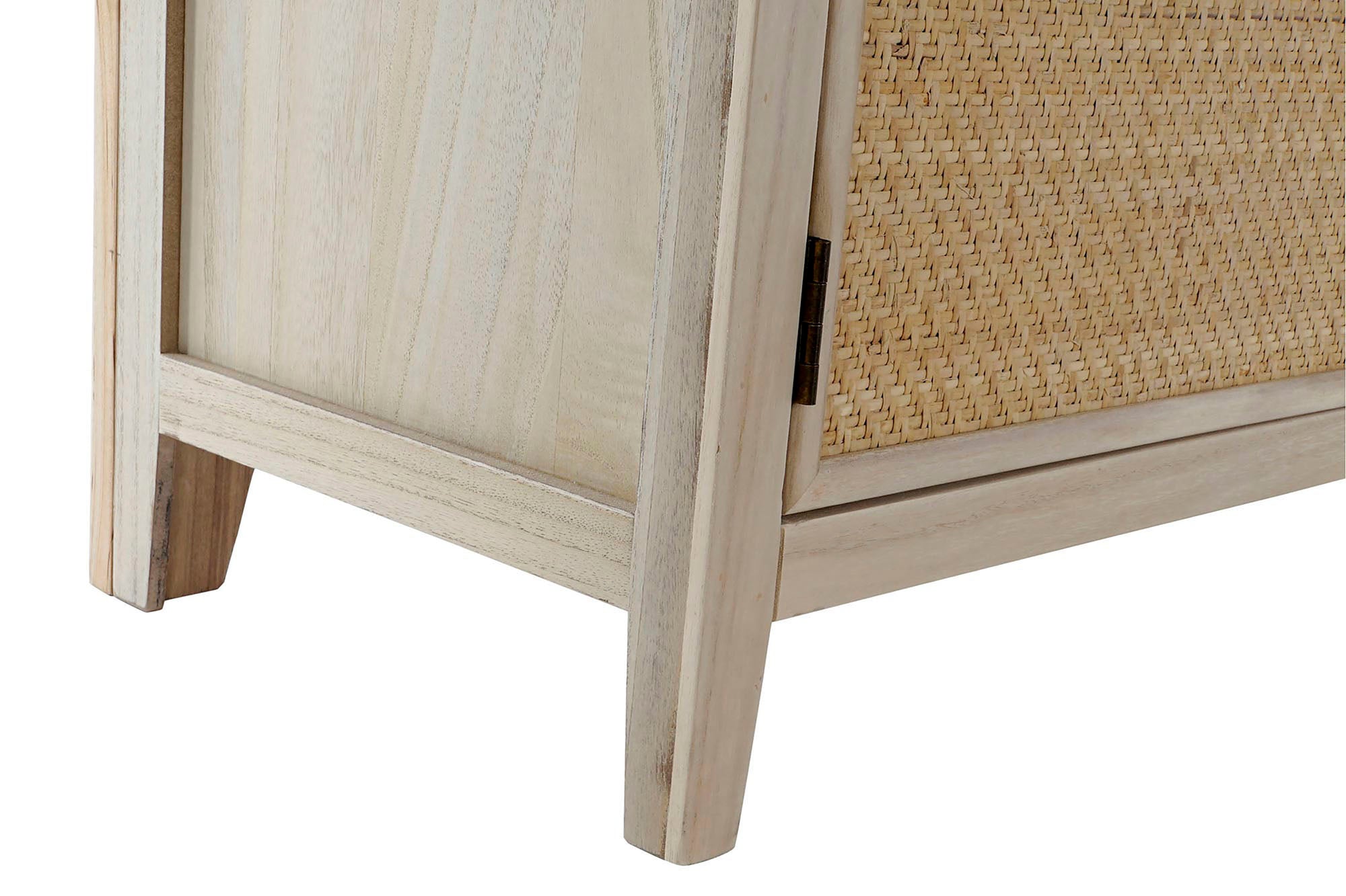 Paulownia Rattan Hallway 92X40X181 Coat Rack
