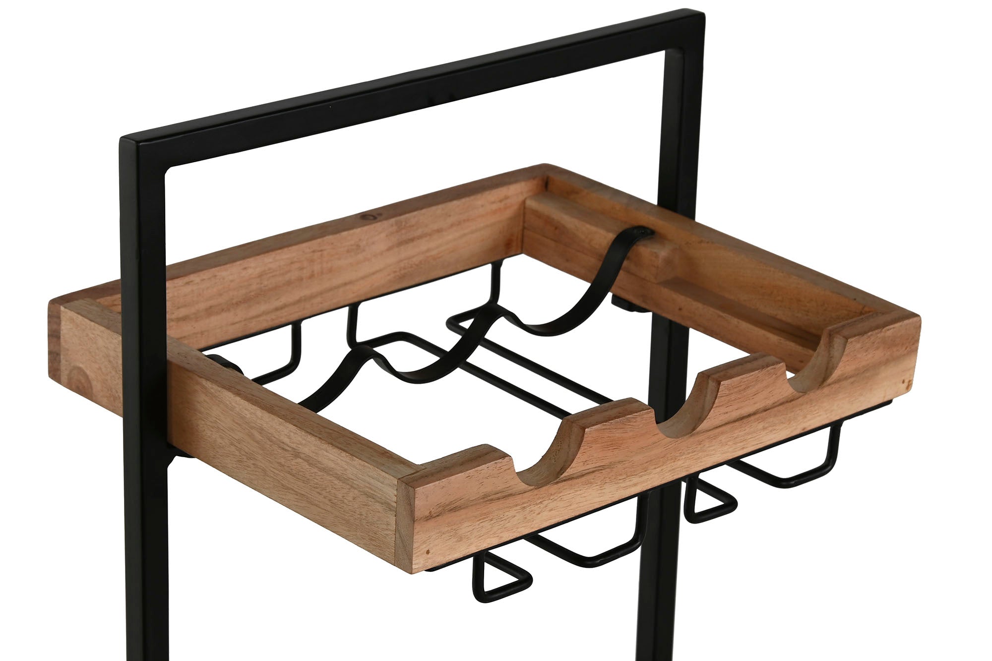 Acacia Metal Wine Rack 35X25X75 Natural