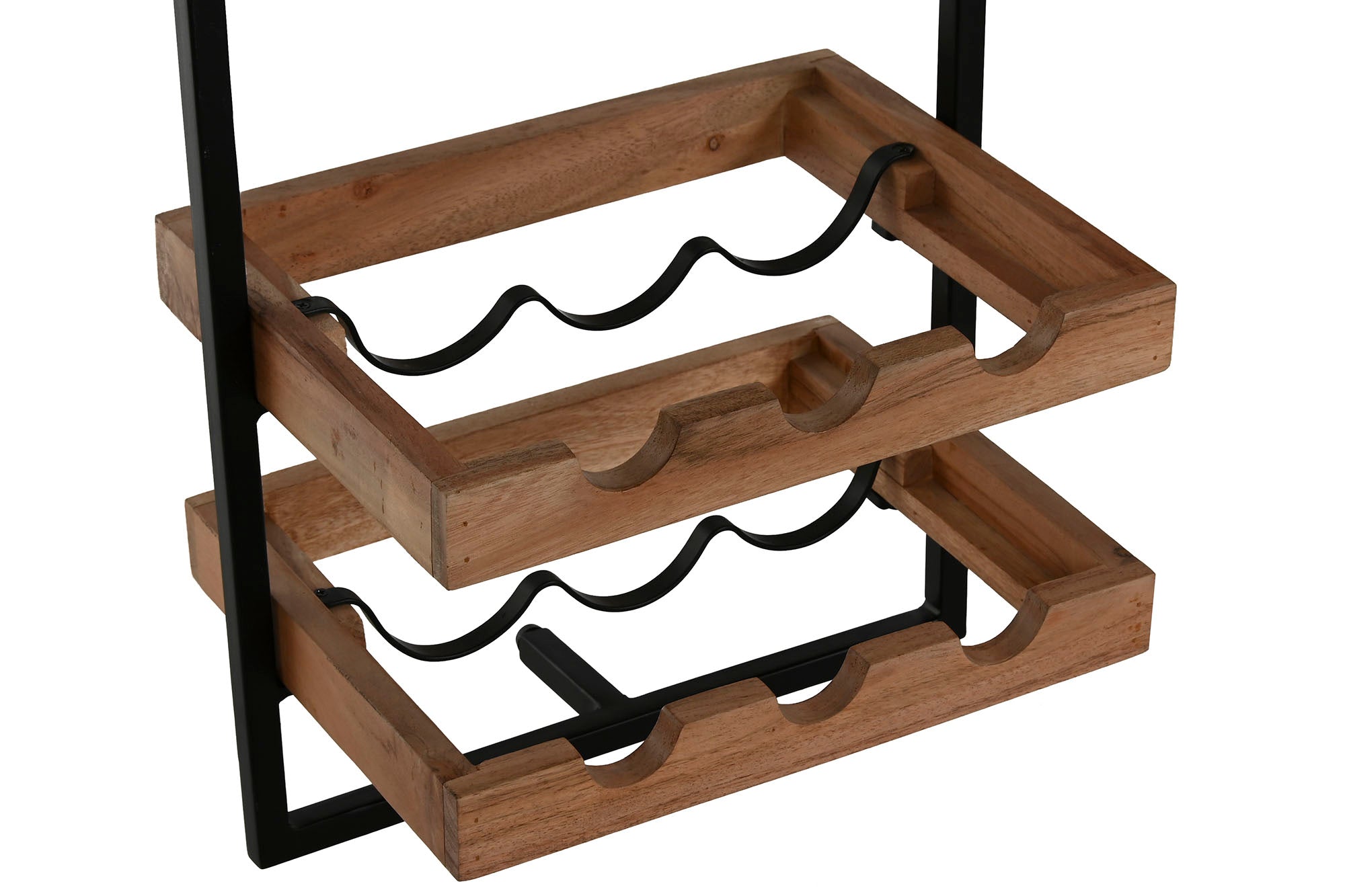 Acacia Metal Wine Rack 35X25X75 Natural