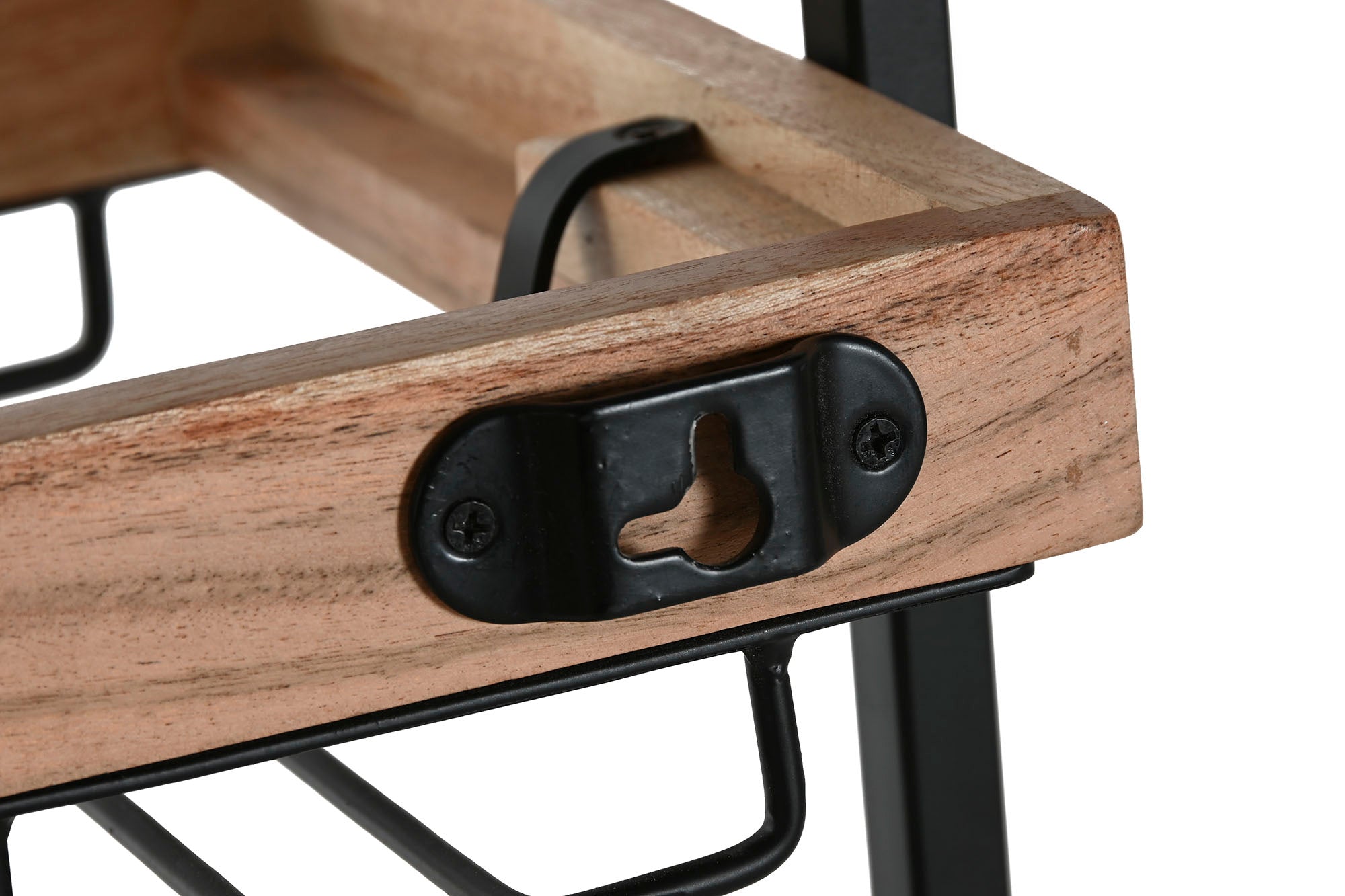 Acacia Metal Wine Rack 35X25X75 Natural