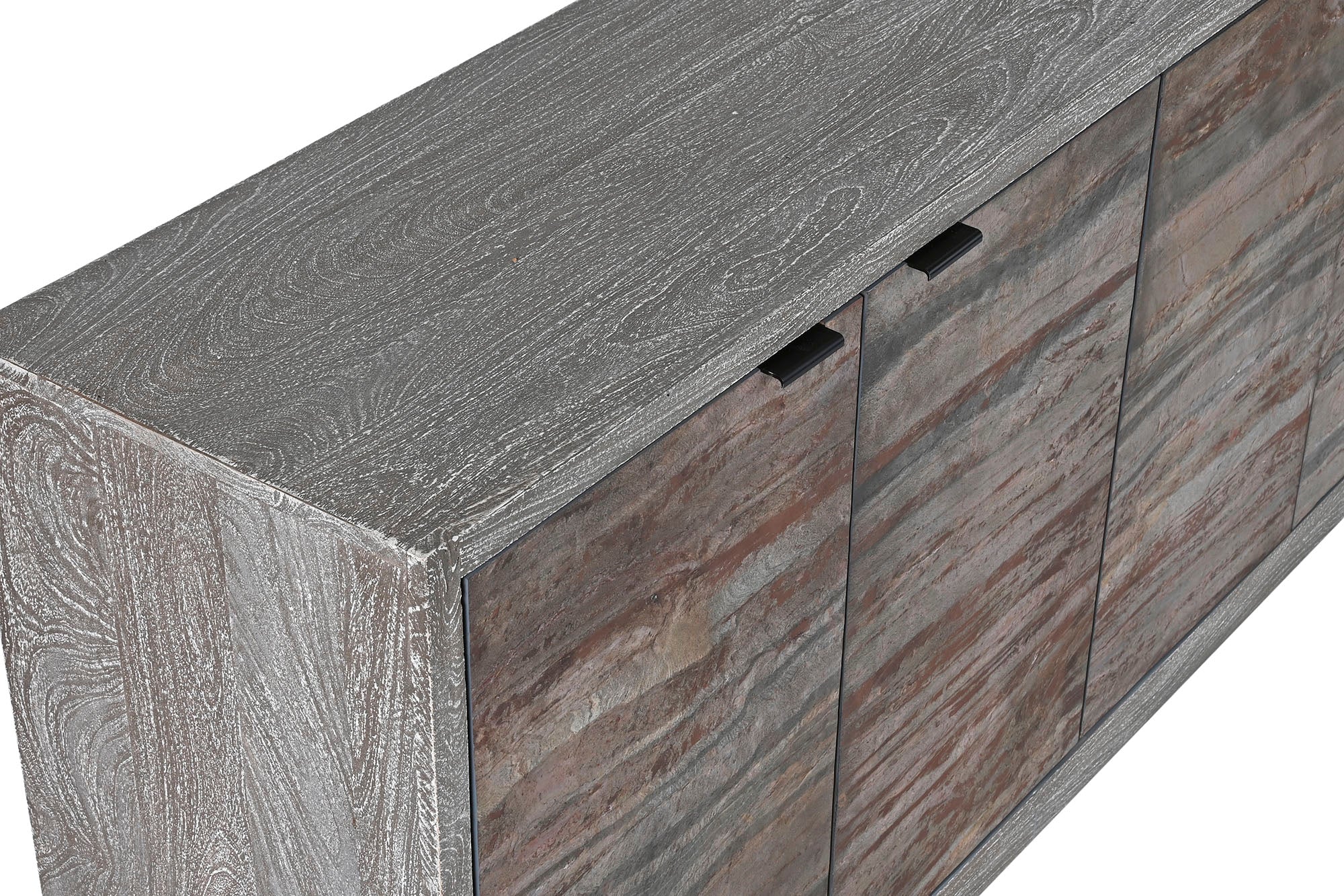 Buffet Mango Stone 175X40X81 Cinza Áspero