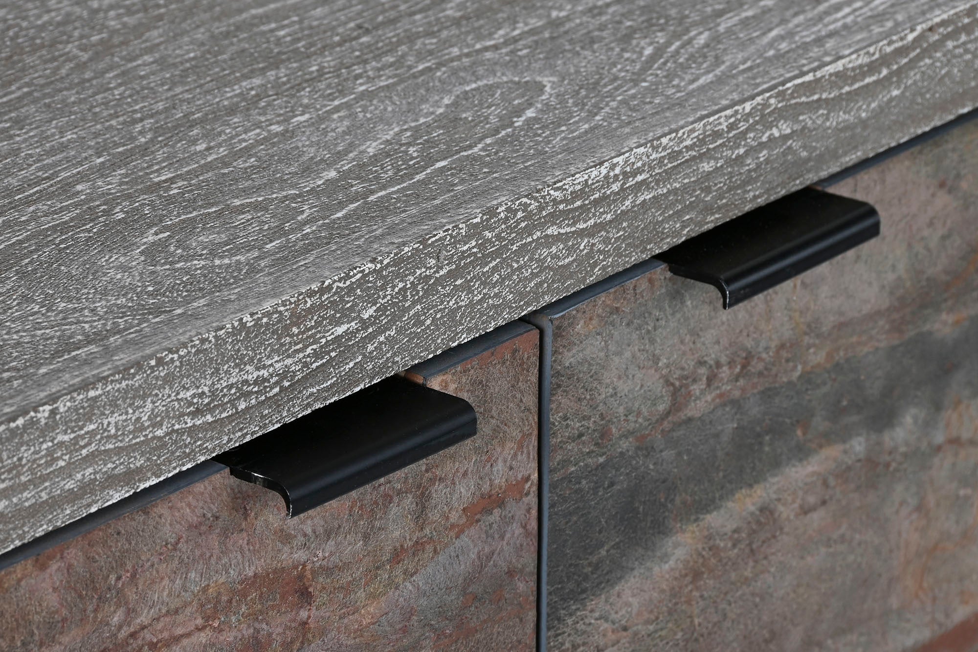 Buffet Mango Stone 175X40X81 Cinza Áspero