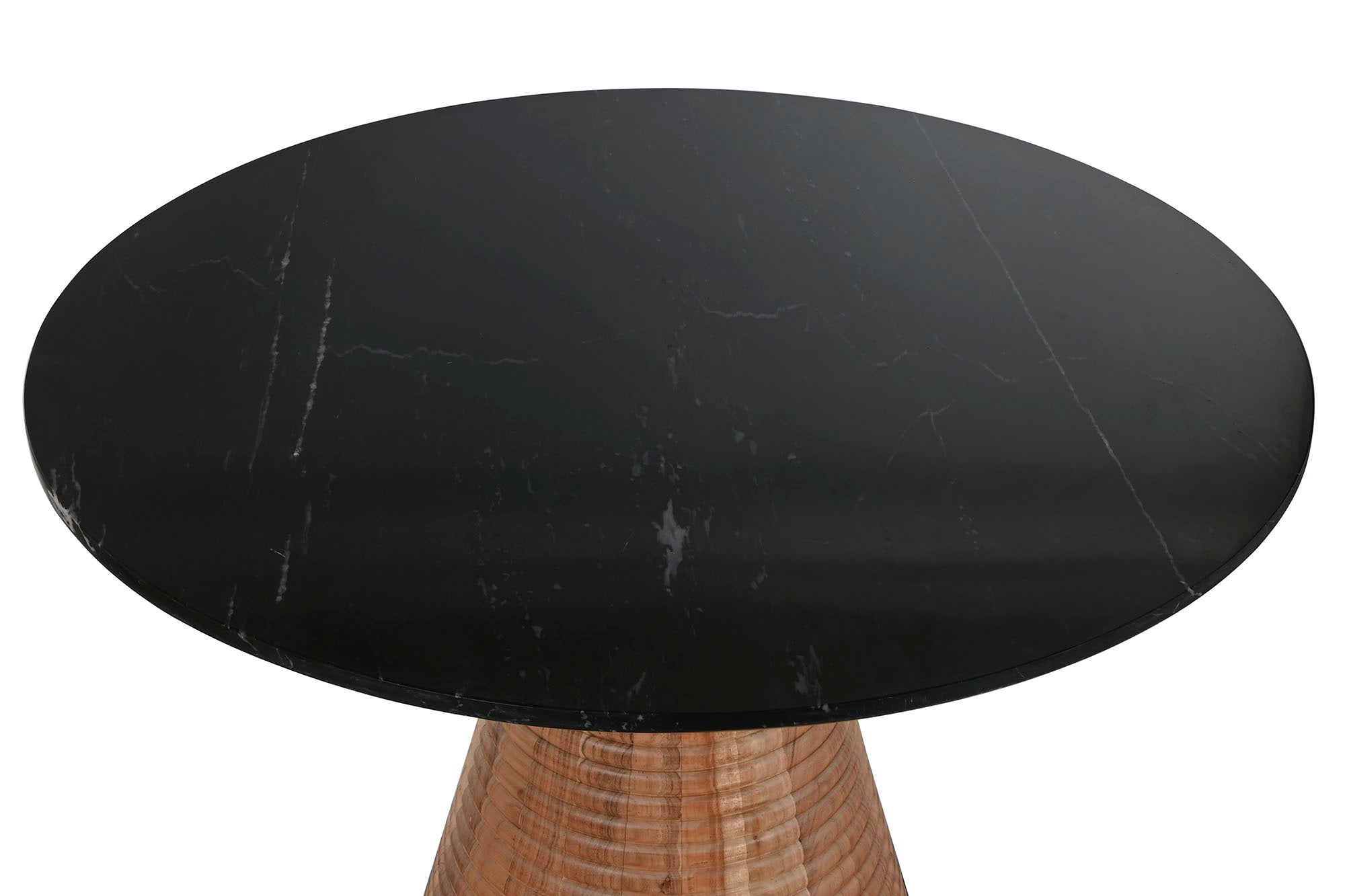 Mesa Comedor Acacia Marmol 115X115X76 82,30 Negro