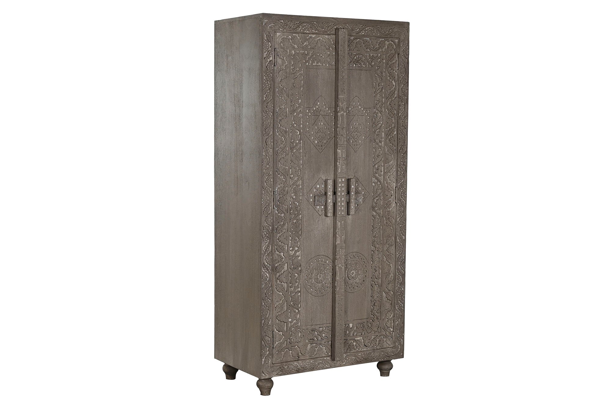 Guarda-roupa de madeira 85,5X47X180 71,00 Esculpido