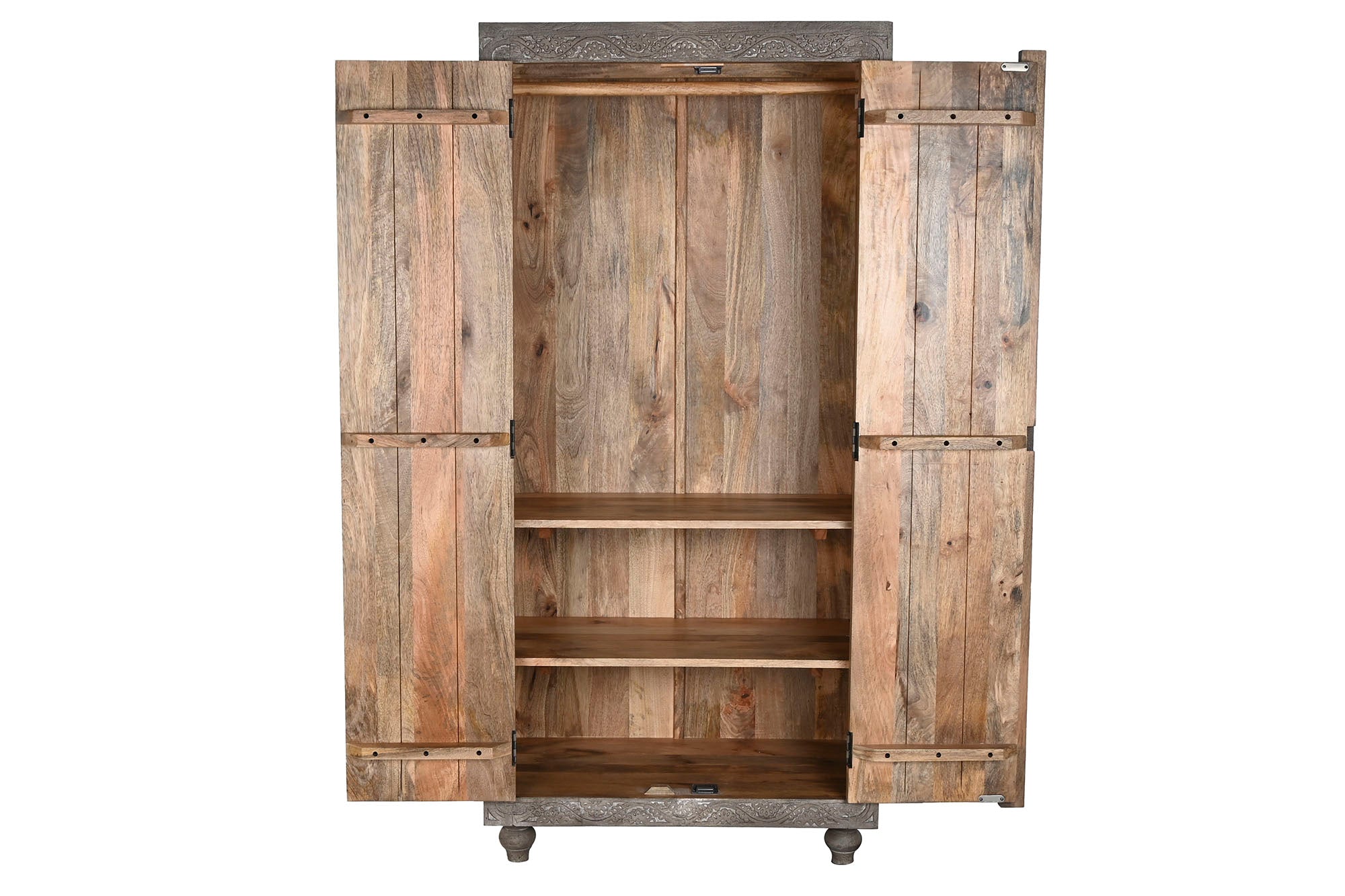 Guarda-roupa de madeira 85,5X47X180 71,00 Esculpido