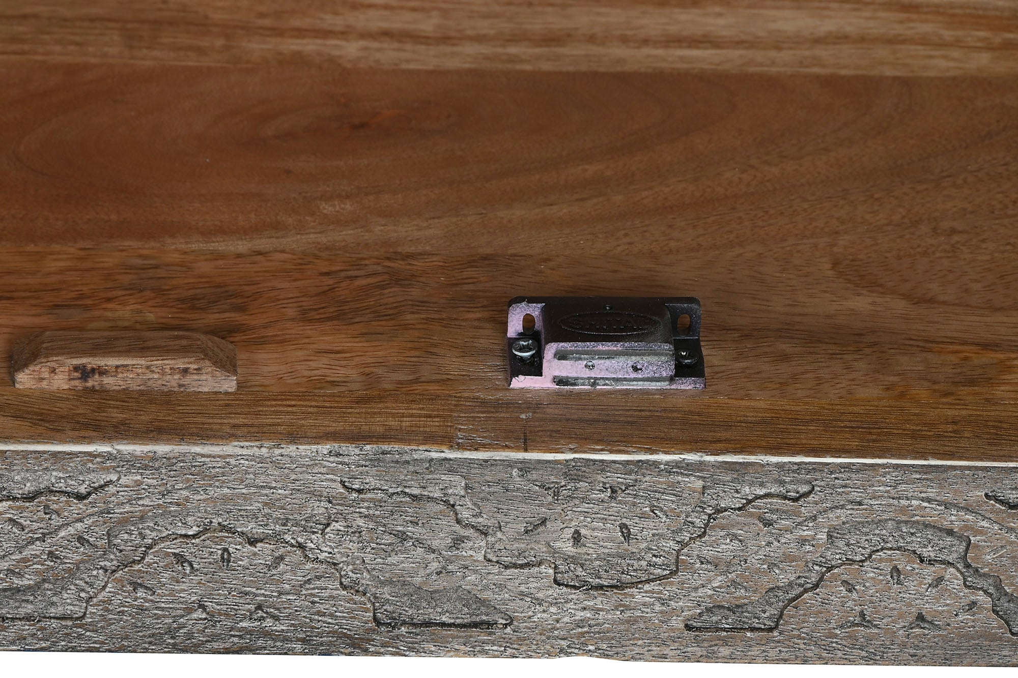 Buffet Madera 175,5X40X90 Tallado Gris