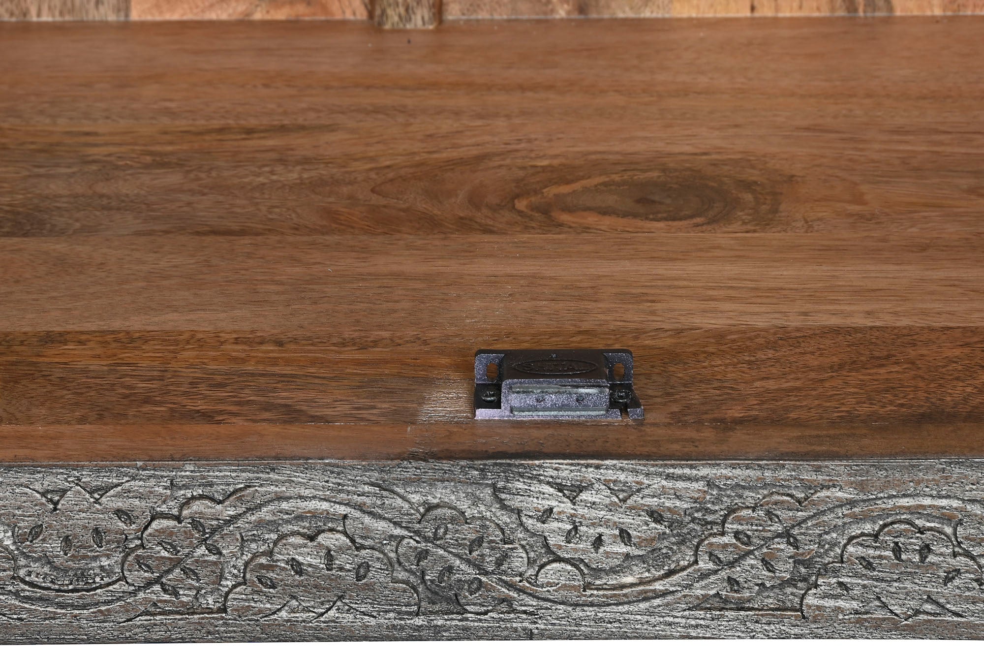 Aparador Madera 91,5X40X90 Tallado Gris