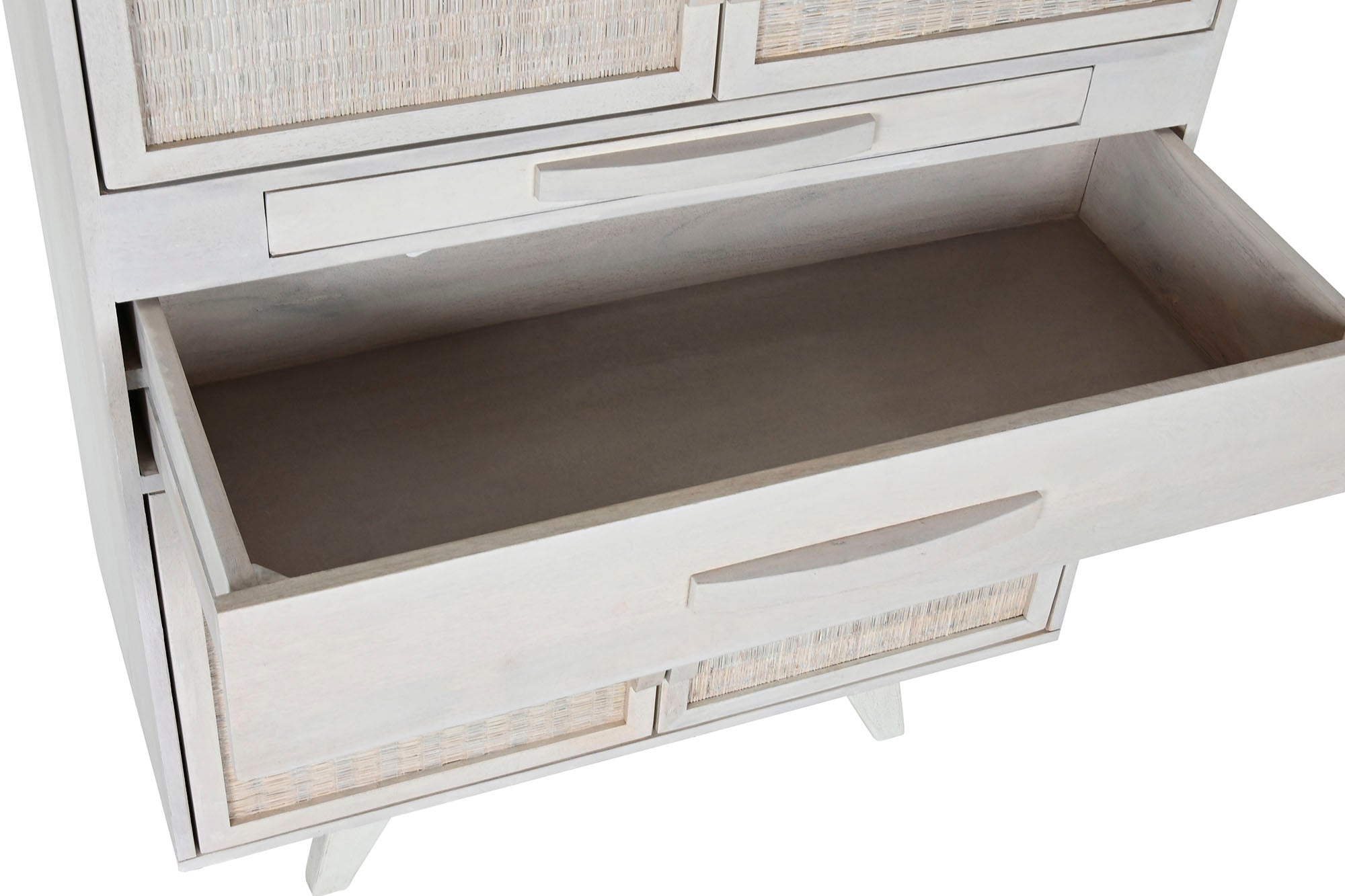 Mueble Bar Mango Ratan 85X40X123 Blanco Roto