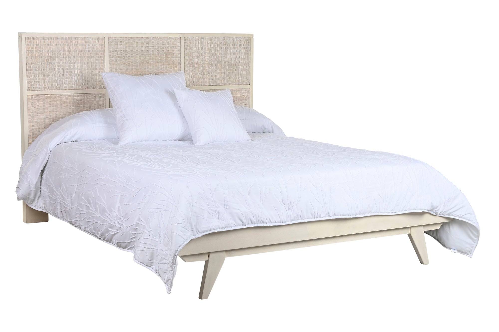 Cama Mango Ratan 167X212X120 Blanco Roto