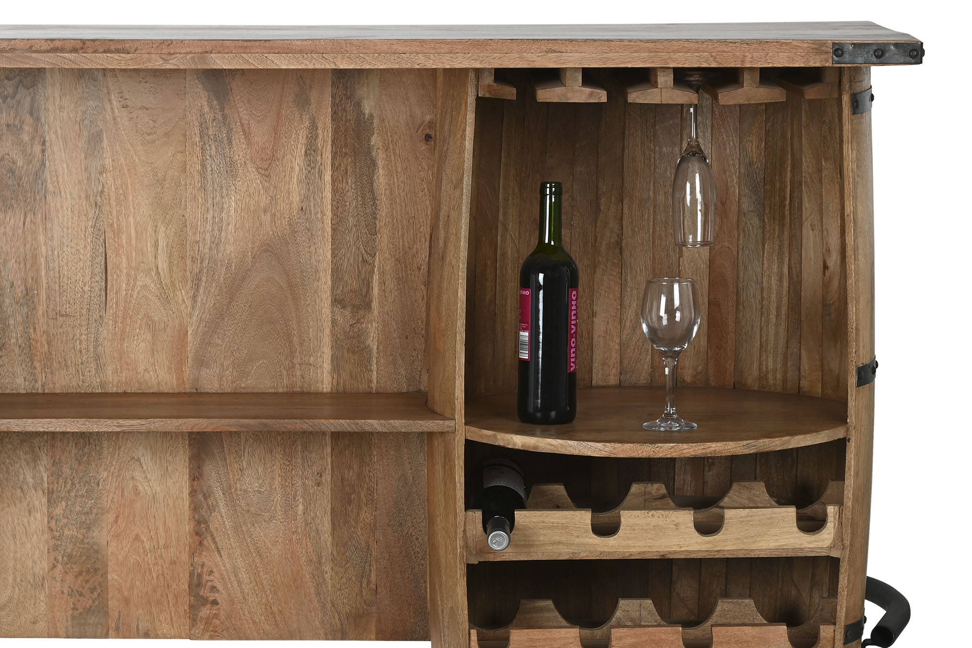 Mueble Bar Mango Metal 180X60X100 Barril