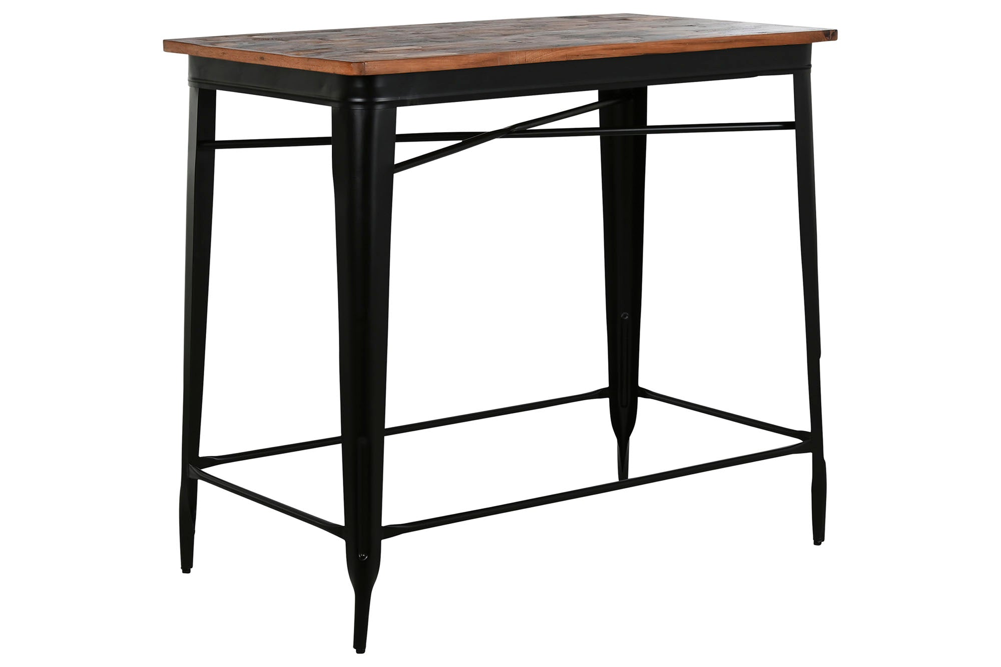 Mesa Bar Metal Madera 120X66X102 Marron