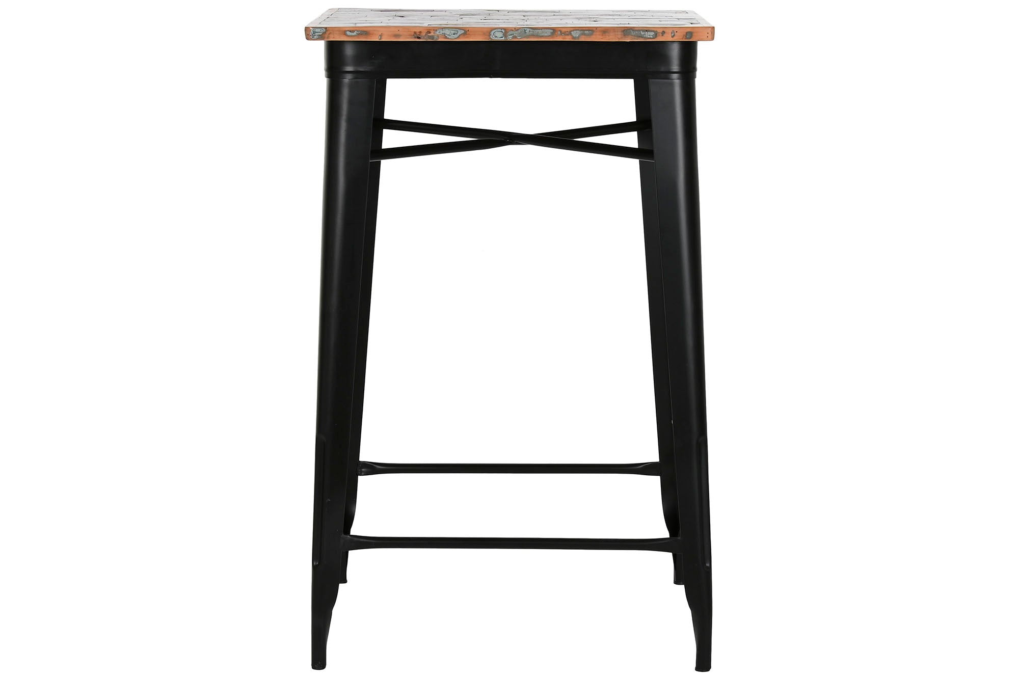 Mesa Bar Metal Madera 66X66X102