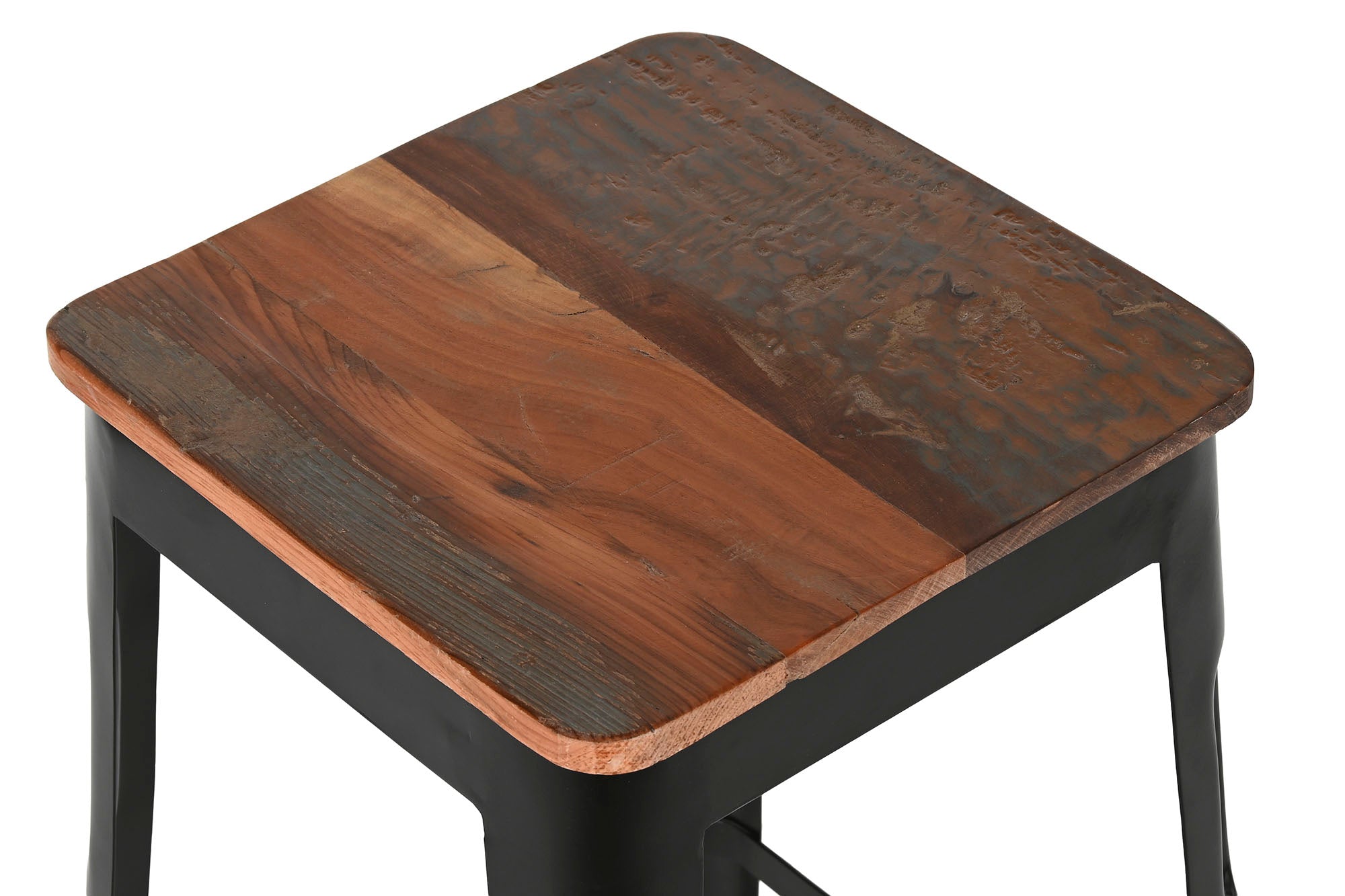 Metal Wood Stool 34X33X77 Black
