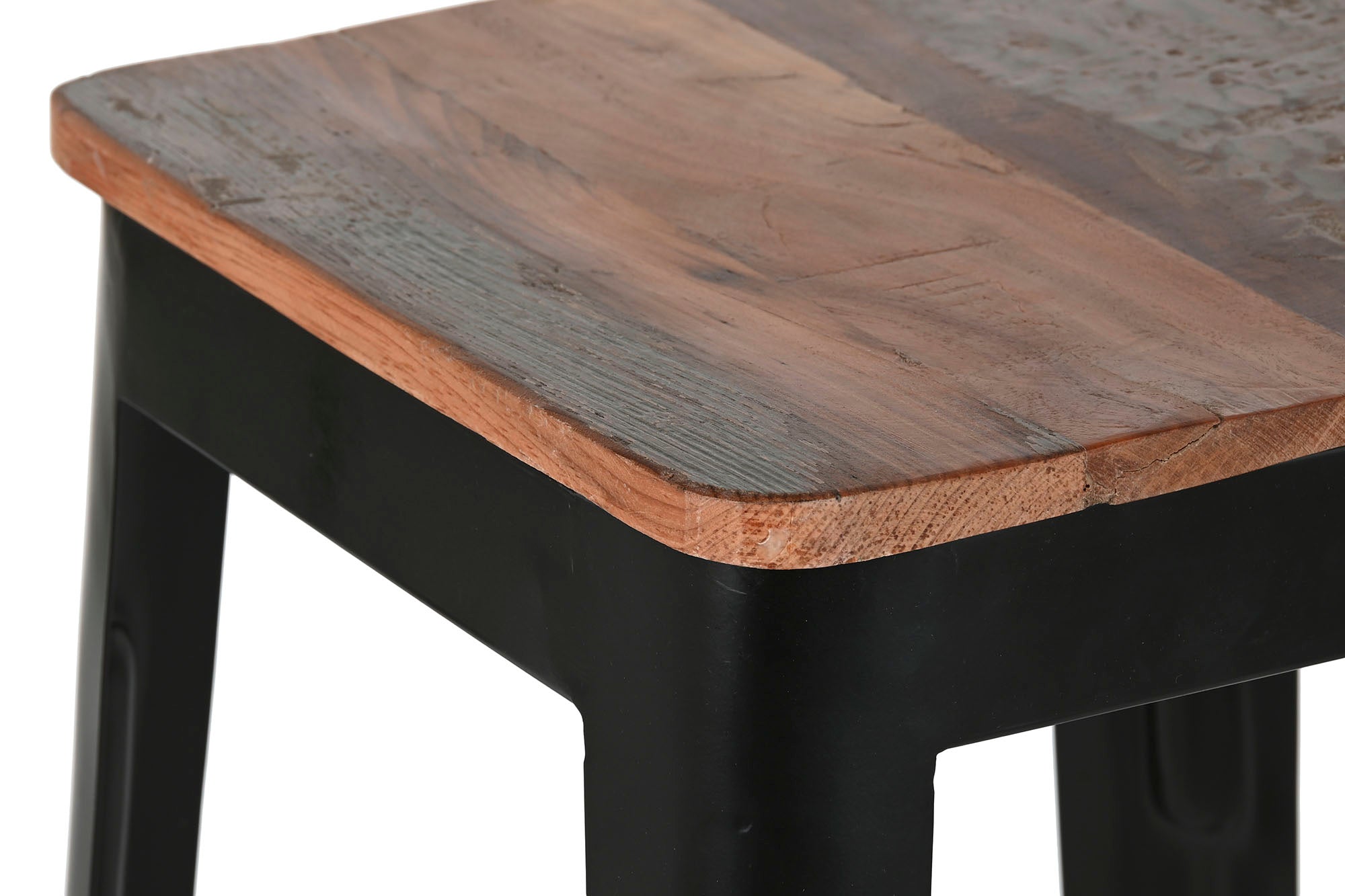 Metal Wood Stool 34X33X77 Black