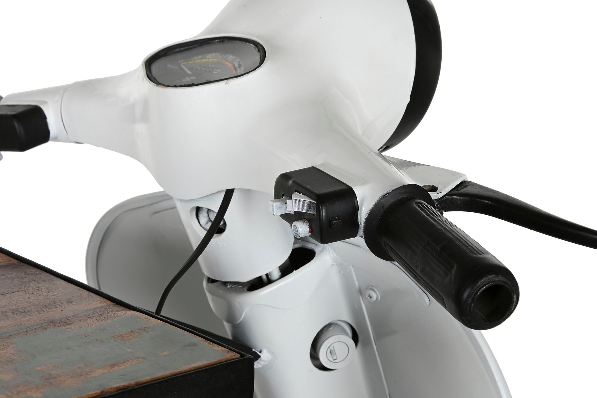 Mueble Bar Metal Madera 240X72X110 Scooter Blanco