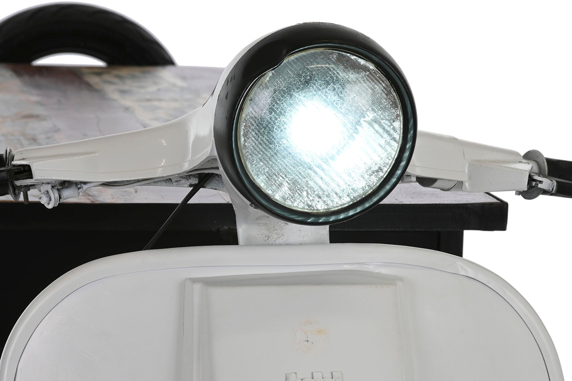 Mueble Bar Metal Madera 240X72X110 Scooter Blanco