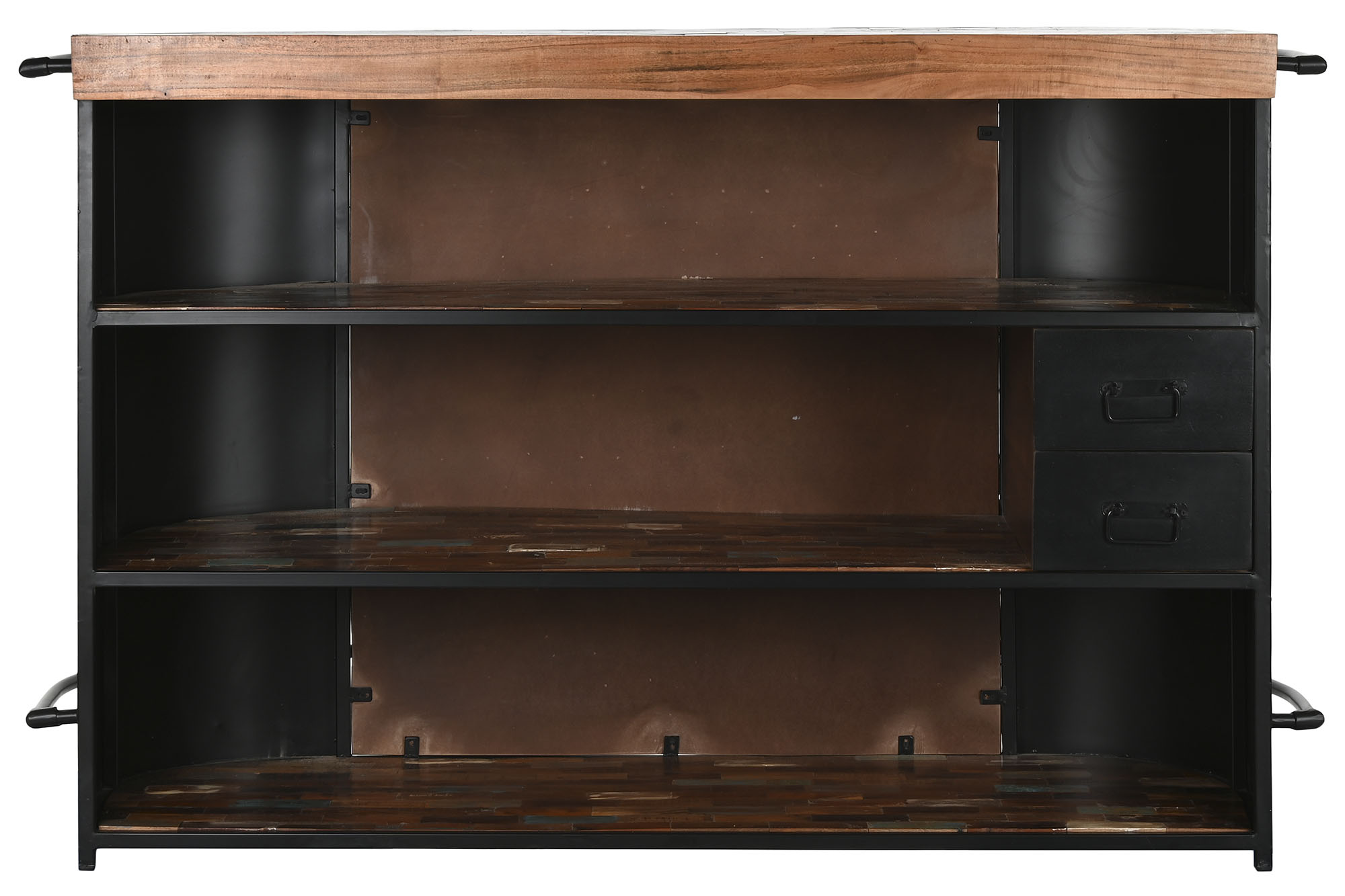 Mueble Bar Metal Madera 165X60X106 Negro