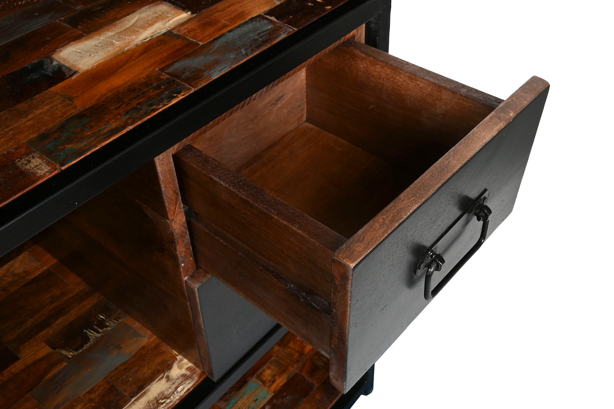 Mueble Bar Metal Madera 165X60X106 Negro